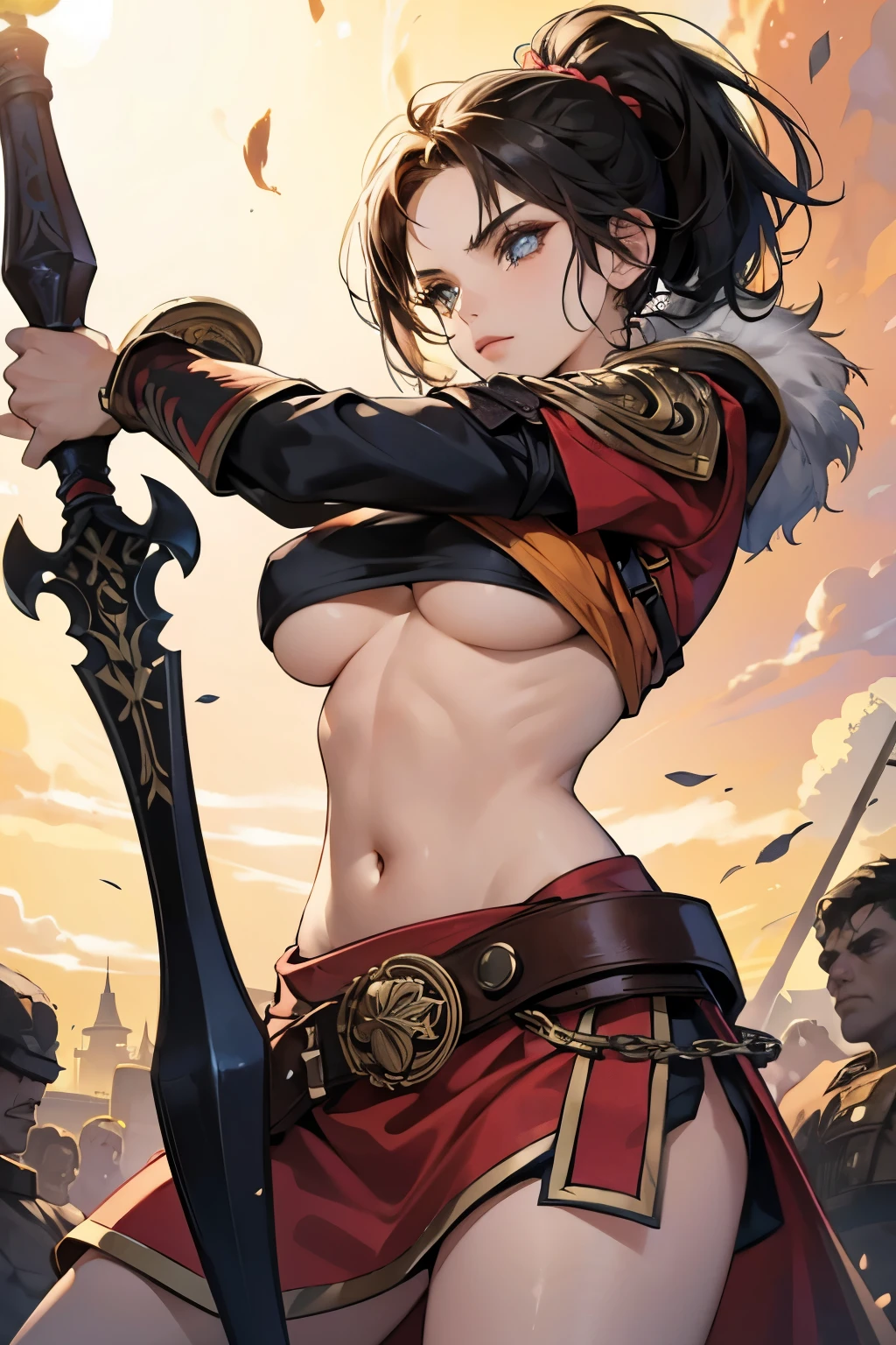 female underboobs warrior