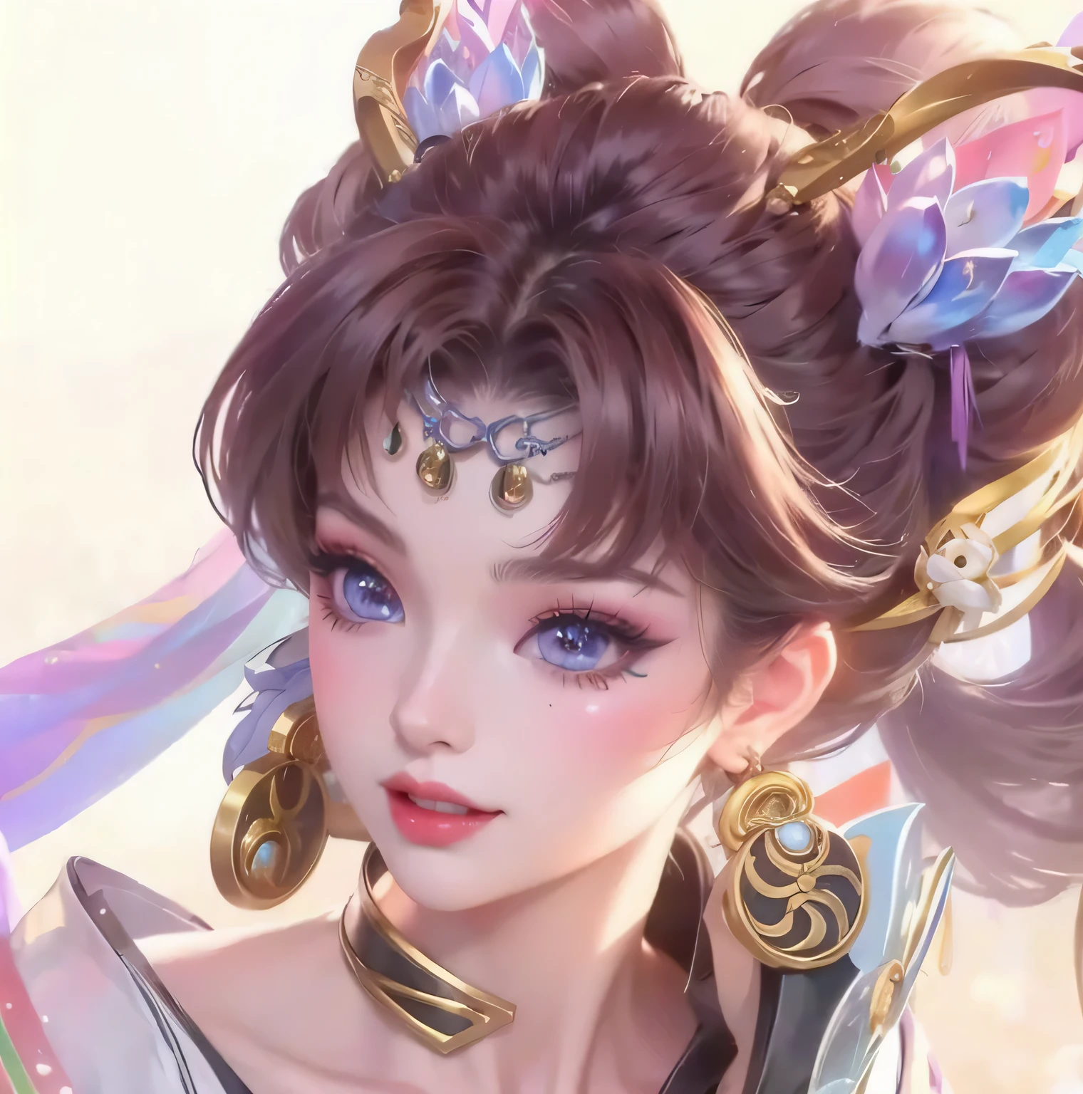 anime girl with a very pretty hair and a very pretty face, inspired by Lan Ying, inspired by Pu Hua, extremely detailed artgerm, a beautiful fantasy empress, heise jinyao, artgerm detailed, trending on cgstation, inspired by Chen Lu, zhongli from genshin impact, inspired by Ju Lian, inspired by Li Mei-shu