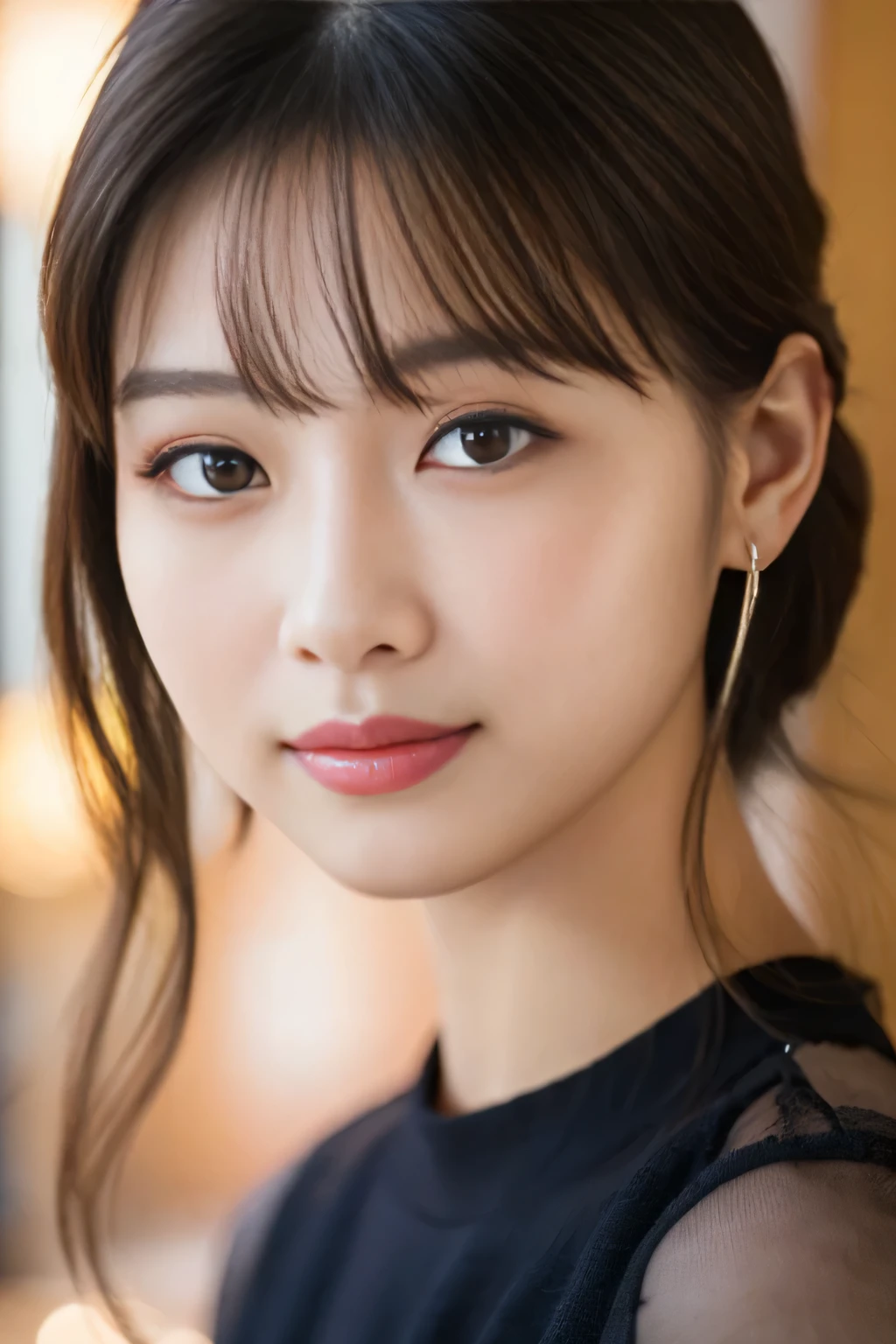 ((highest quality, 8K, masterpiece :1.3)), sharp focus：1.2, bright colors, Professional level, ((Bokeh effect)), shallow depth of field, 
20 year old female, (Half Japanese and half British woman), 1 person, 
Beautiful face with intelligence, A beautiful woman who emphasizes her supple body :1.3, 
Full body image from thighs, model body shape:1.5, 頭w:1.4, beautiful woman with perfect style：1.4, 
realistic skin texture, Fair skin, shiny skin, 
Narrow shoulders and slender body, beautiful clavicle, thin arms, long and thin legs, 
The beauty of slim abs :1.2, thin waist :1.2, 
super detailed face, slim facial contour, beautiful small face, beautiful nose, 
highly detailed eyes, long slit eyes, charming brown eyes, double eyelid, beautiful thin eyebrows, fine long eyelashes, 
Plump and glossy pink lips, My cheeks turned red, beautiful teeth, 
beautiful actress&#39; perfect makeup, silver necklace, earrings, 