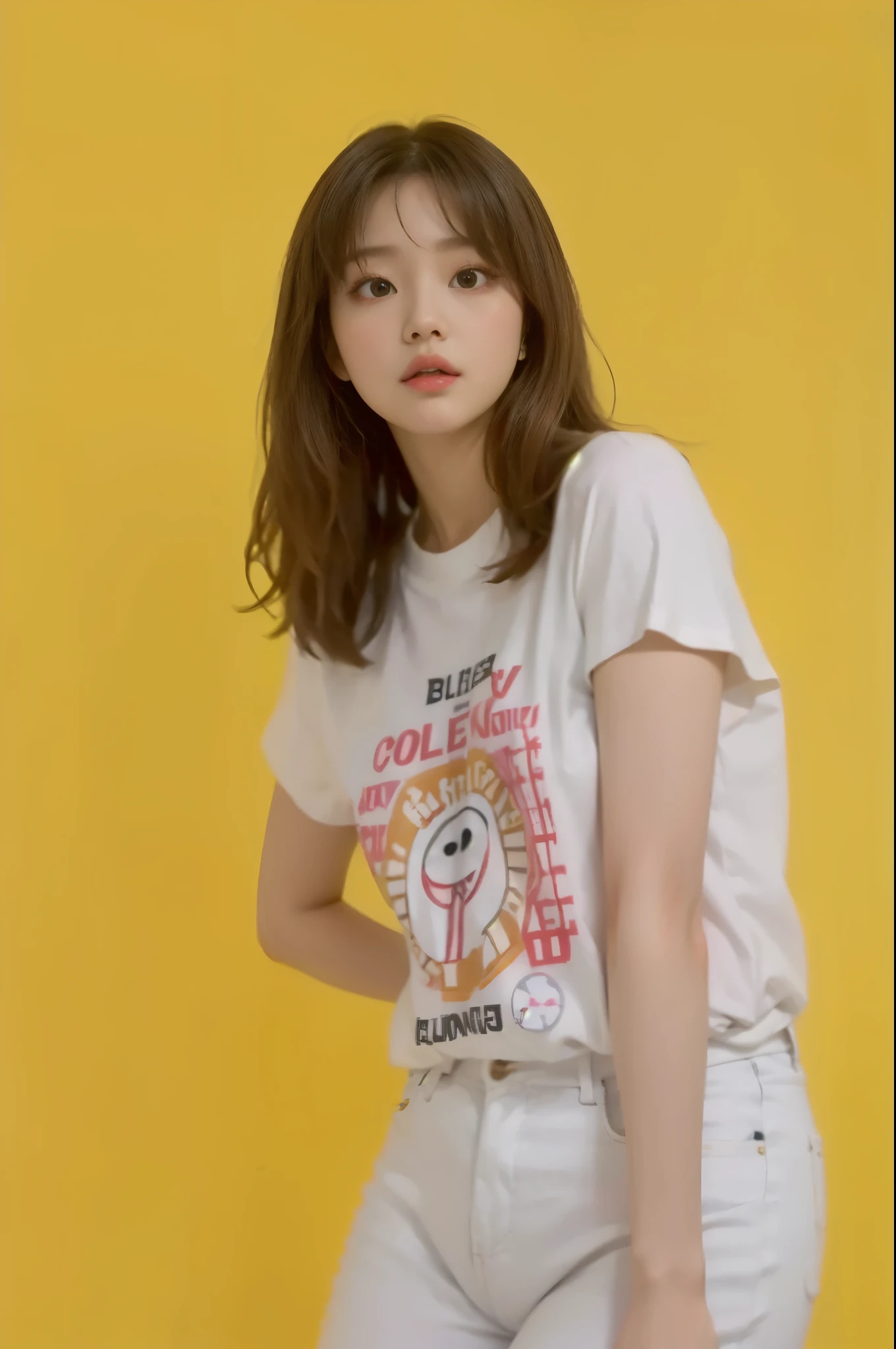 A woman wearing a white shirt and jeans is posing for a photo, resin drainage, Larisa Manoval, Best Face, Jaeyeon Nam, Korean female fashion model, cute korean actress, Twice&#39;s Tzuyu, Larissa Manoban of Blackpink, Please park from the minute, Korean woman, Jinyoung Shin, Korean idol, Heonhwa Choi, different actions, 