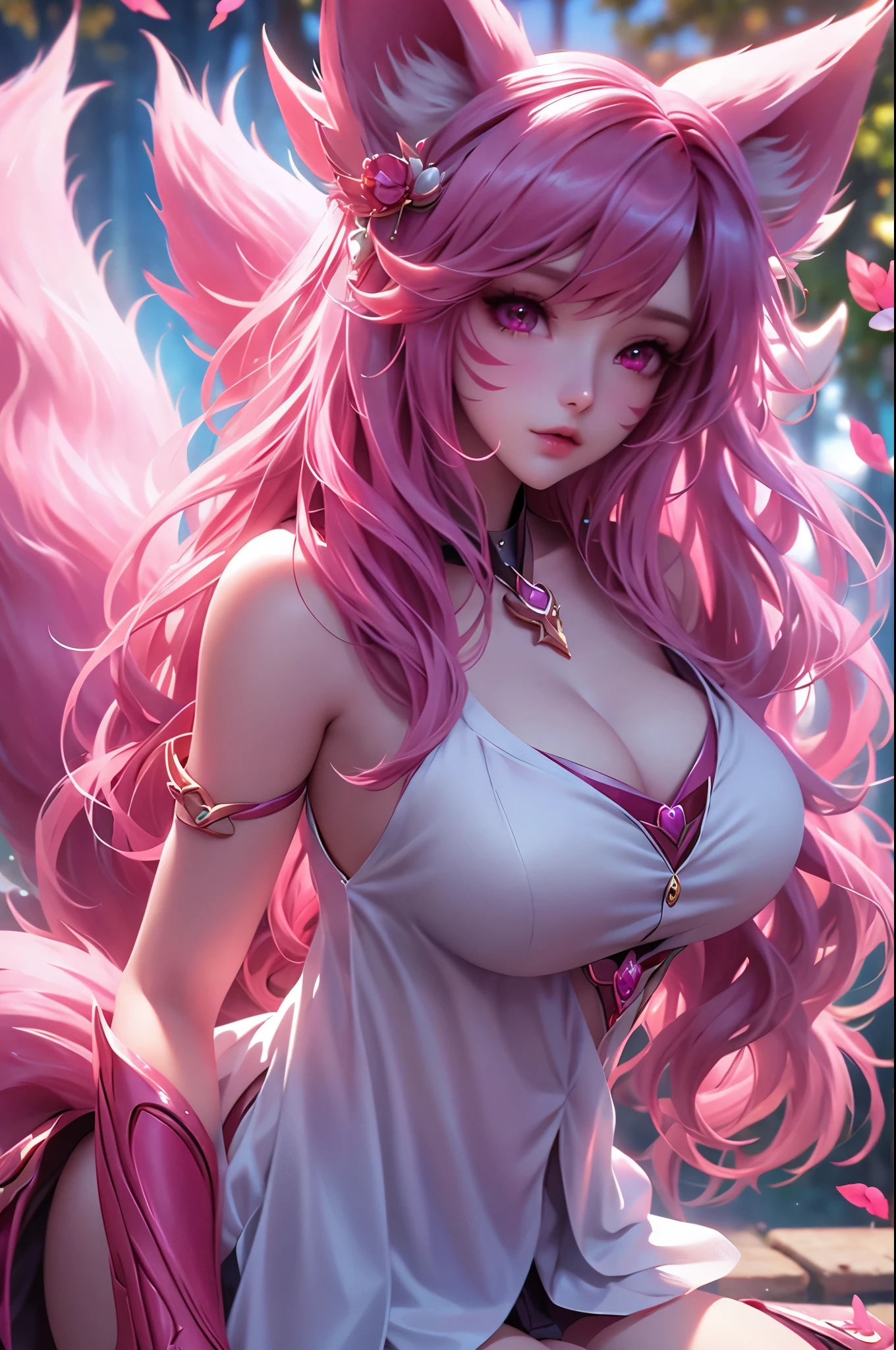 Ahri, league of legends, sexy, wallpaper, eyes,