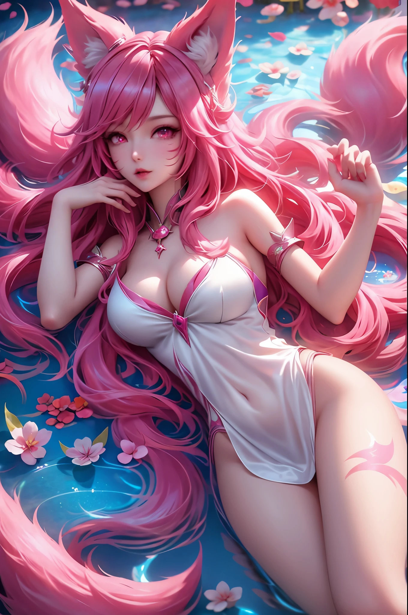 Ahri, league of legends, sexy, wallpaper, eyes,