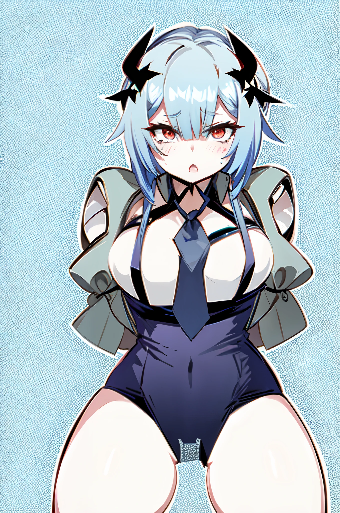 Demon slave poses sexy