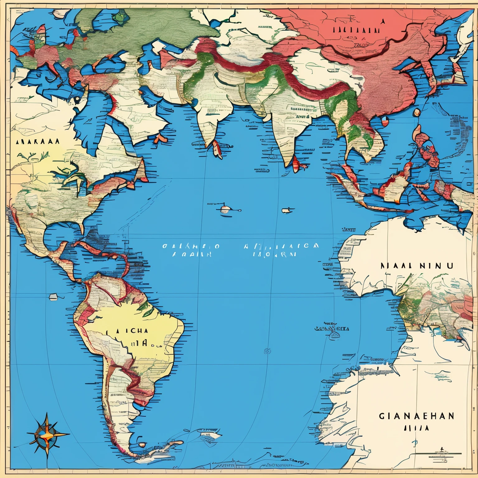 A stunning, intricately detailed world map from the year 2023, displaying the distinction between developed and underdeveloped countries in vivid red and blue hues. The map, a true masterpiece, boasts the highest resolution and most realistic color representation, allowing for an immersive exploration of global progress.

The developed countries are depicted in a vibrant, rich blue, their borders crisp and distinct. The underdeveloped regions, on the other hand, are highlighted in a bold, fiery red. The map's design is masterfully balanced, with each country's shape and topography accurately represented.

The map's intricate details extend beyond its geographical accuracy, with fine