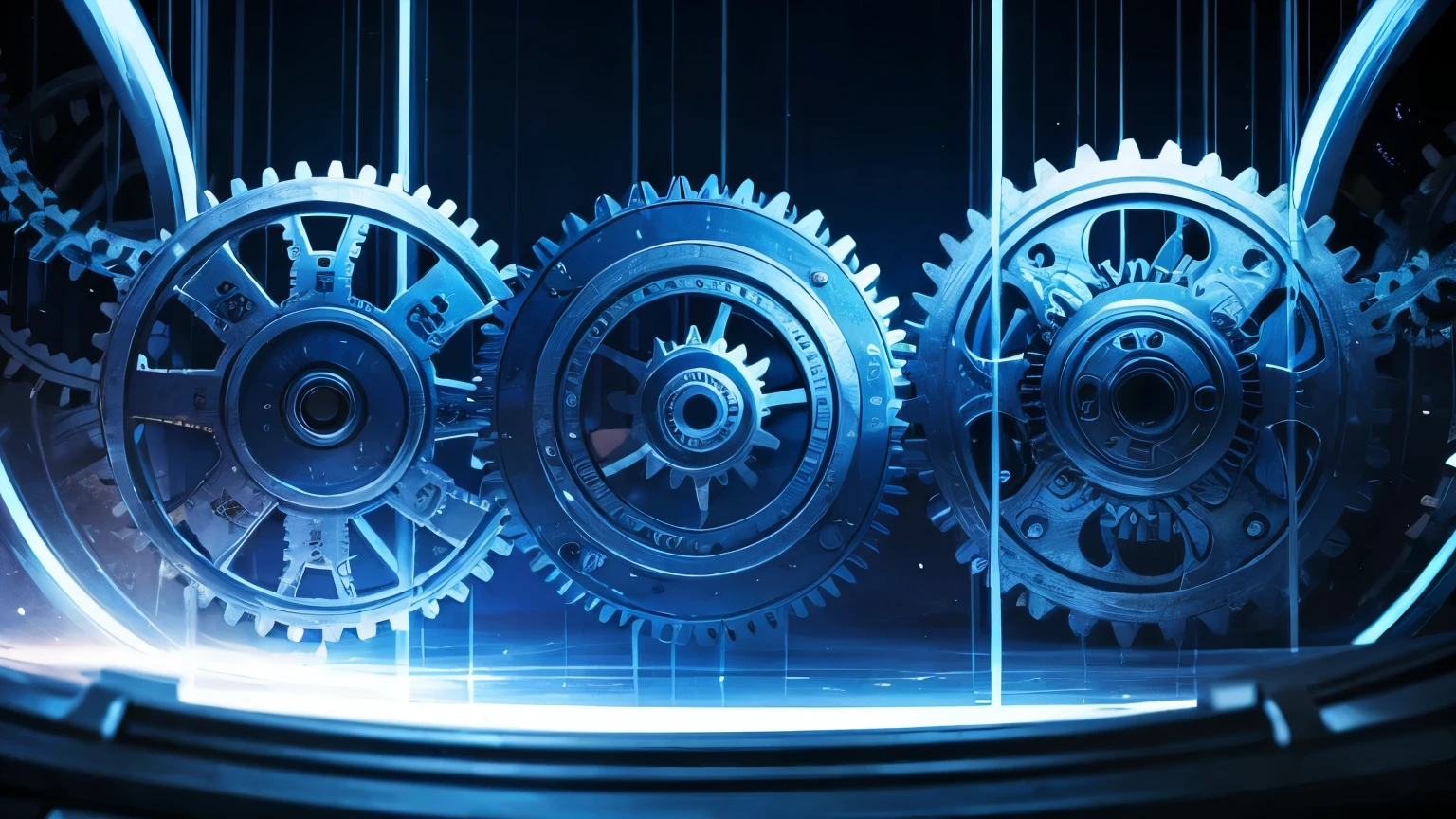 a background blue theme with gears spinning around colliding with each other