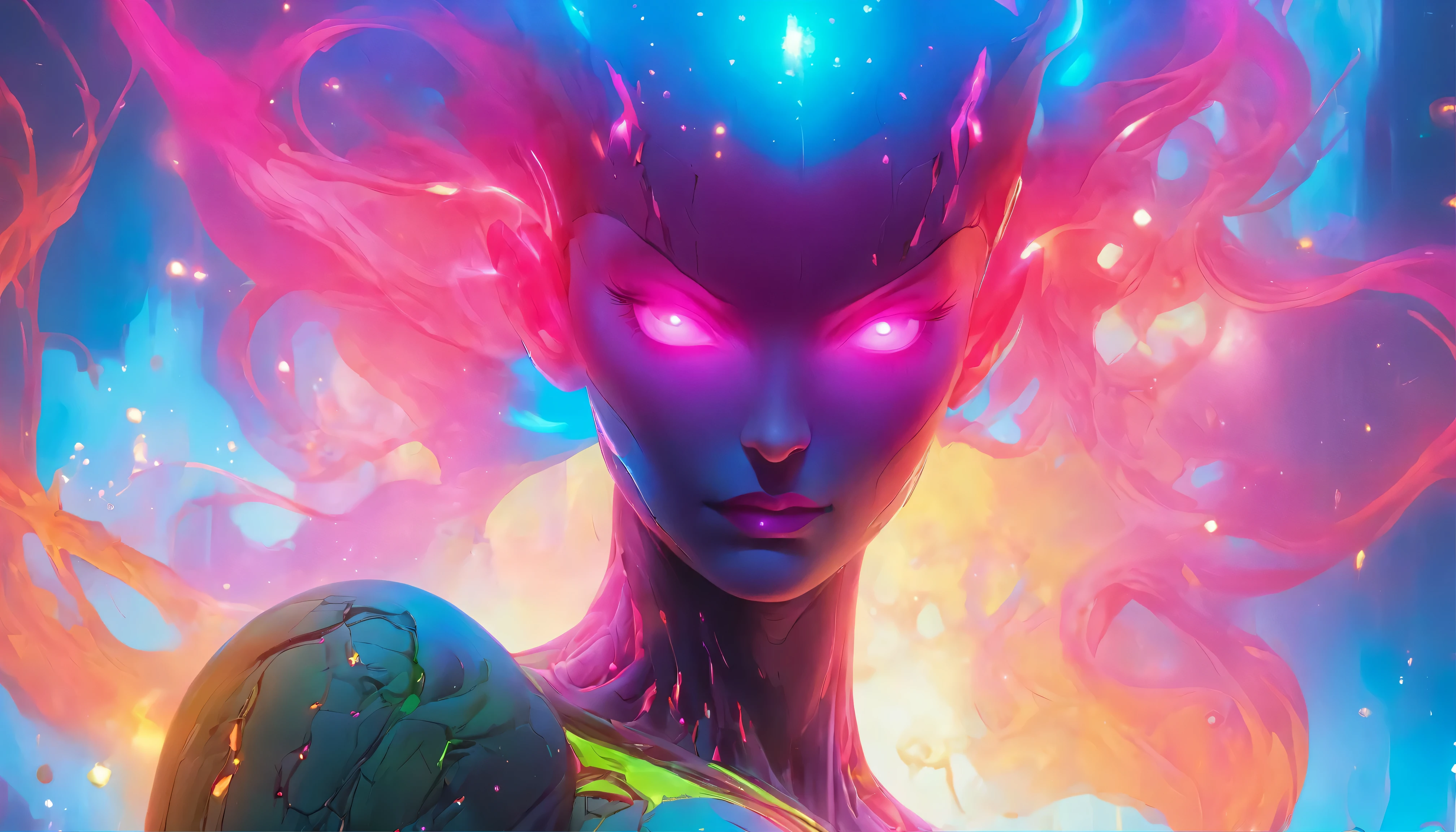 beautiful bald Cyborg Nebula from Marvel comics, ultra detailed artistic photography, midnight aura, night sky, dreamy, glowing, backlit, glamour, glimmer, shadows, oil on canvas, brush strokes, smooth, ultra high definition, 8k, unreal engine 5, ultra sharp focus, art by alberto seveso, artgerm, loish, sf, intricate artwork masterpiece, ominous, matte painting movie poster, golden ratio, trending on cgsociety, intricate, epic, trending on artstation, by artgerm, h. r. giger and beksinski, highly detailed, vibrant, production cinematic character render, ultra high quality model