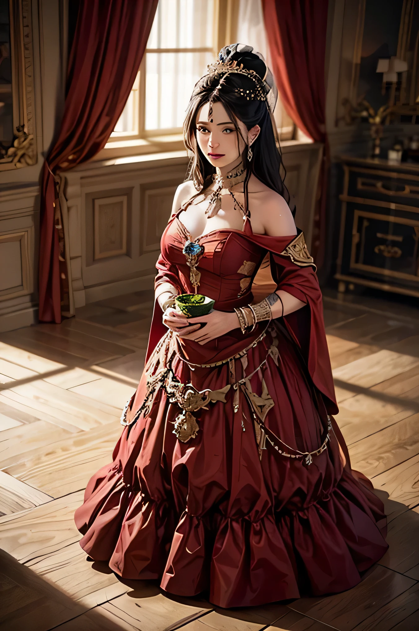 A woman in spanish matador suite, luxury. epic, hyperdetailed, intricate details, high_res