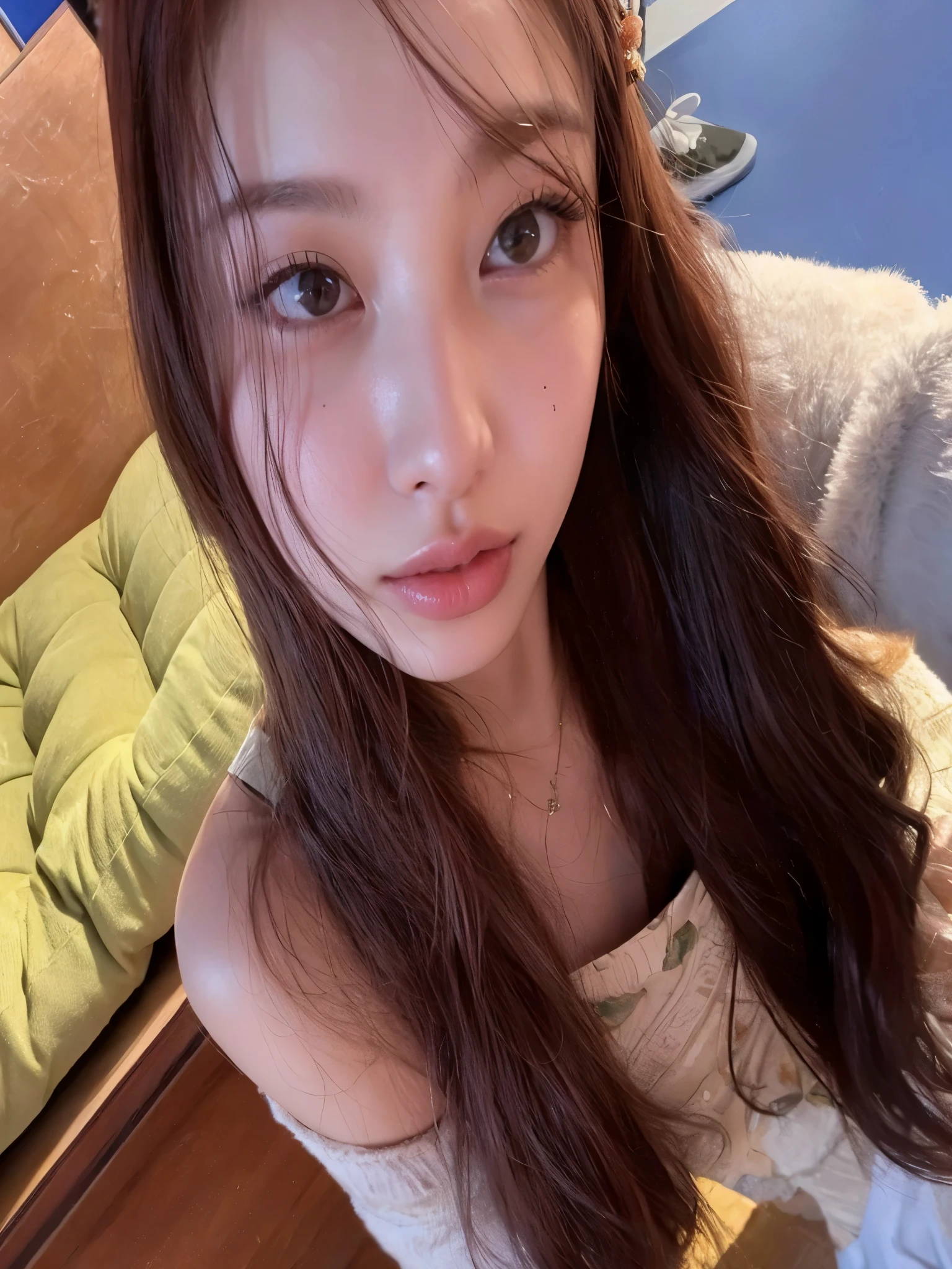 um close up de uma jovem de cabelos compridos e camisa branca, lalisa manobal, Ulzzang, Jinyoung Shin, jaeyeon nam, linda jovem coreana, young lovely korean face, Heonhwa Choe, Sun Yunjoo, linda jovem coreana, adorable and pale korean face, jennie blackpink, linda mulher sul-coreana, coreana