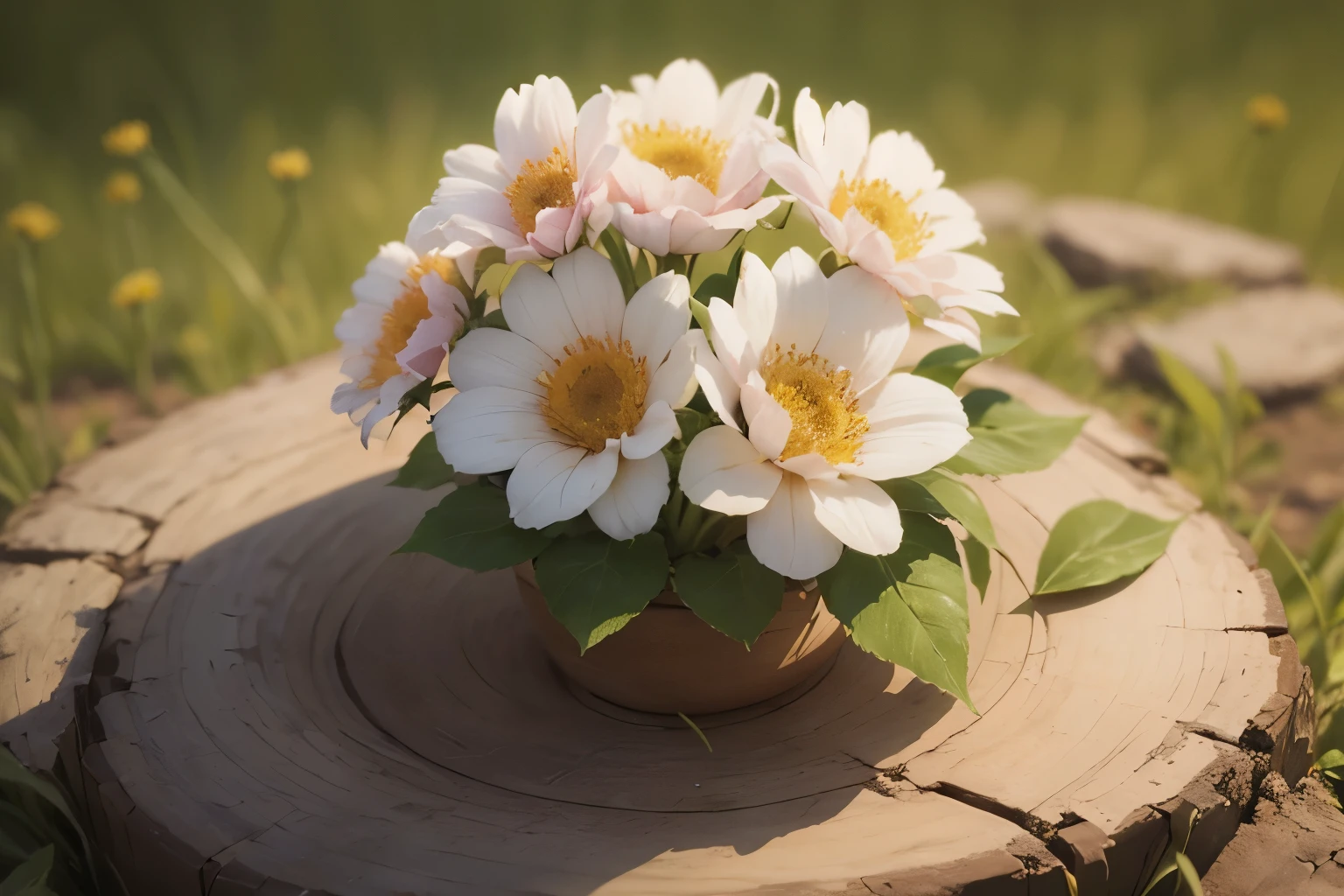(((there are no humans))),flower close-up , natural flowers on background, flower aesthetic field