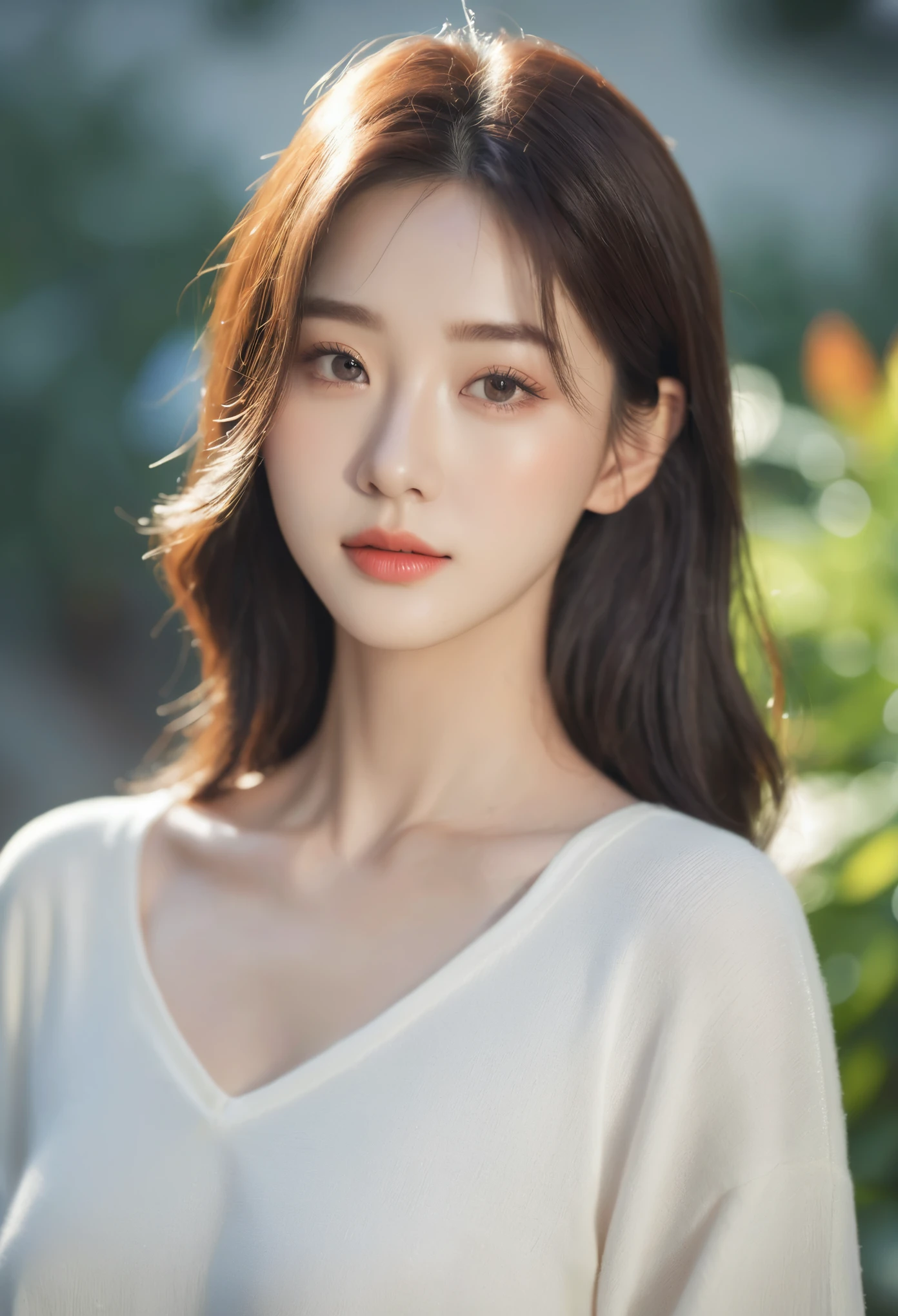 top quality, actual, Very delicate and beautiful, original photo, professional lighting, face lighting, depth of field, single focus, whole body, 1 female, (Pure love face_v1: 0.33), (ulzzang-6500: 0.33),