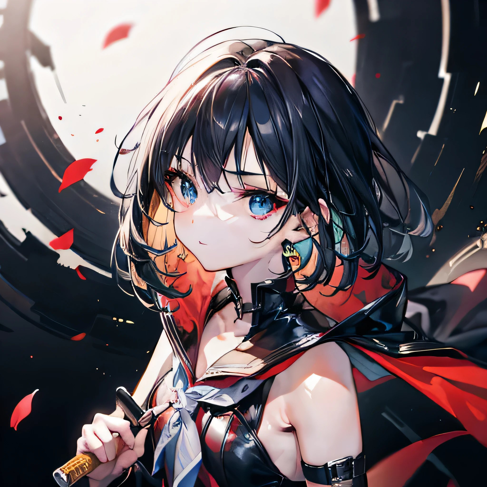 Anime girl with bloody hands holding knife and knife, sick, gapmoe sick, Clean and detailed anime art, Splash art anime , guweiz, night nucleus, gapmoe sick grimdark, bloody scene, sick intricate, 4k comic wallpaper, guys, Gurwitz style artwork