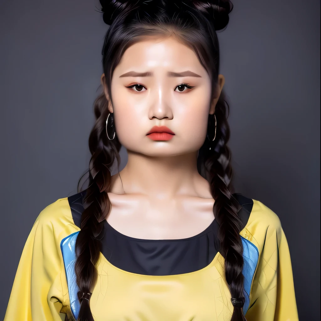 （best quality, masterpiece：1.2）, ID photo of a 13-year-old Chinese girl, sportswear, camisole，Pure cotton，gray background, Surrealism, ultra high definition, textured skin, high detail，facing the camera, 8K crocodile skeleton（（（platinum marble sunglasses）））