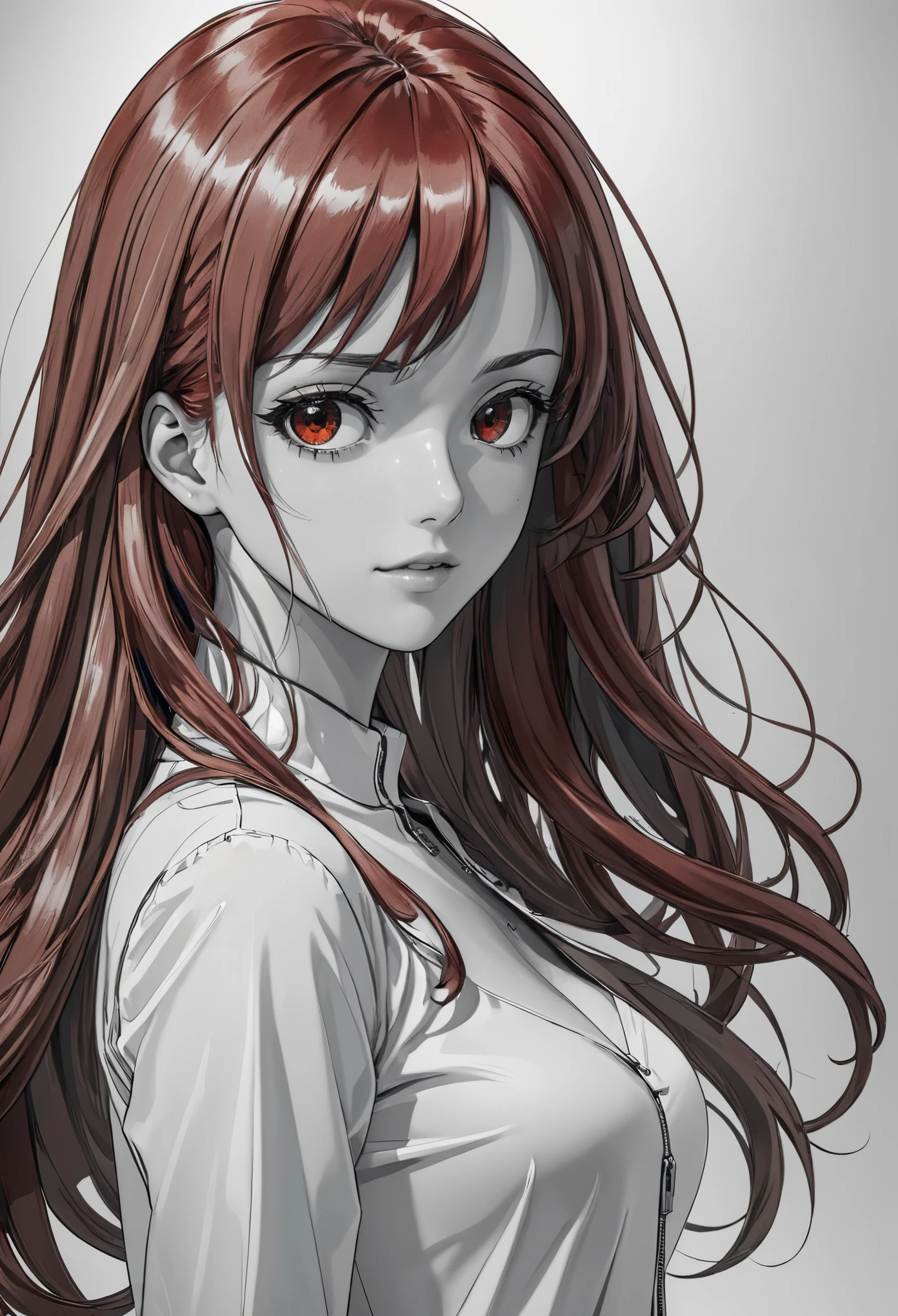 masterpiece, best quality, {best quality}, {{masterpiece}}, {high resolution}, focus, anime style, Cartoon full body close-up of a woman, girls design, portrait, gisha, anime image, long hair, （Red hair, redhead）, Look straight into the eyes, Polished and powerful look, out of tune, High, freckle, hapiness, Casual chic clothing, rich and colorful, color  