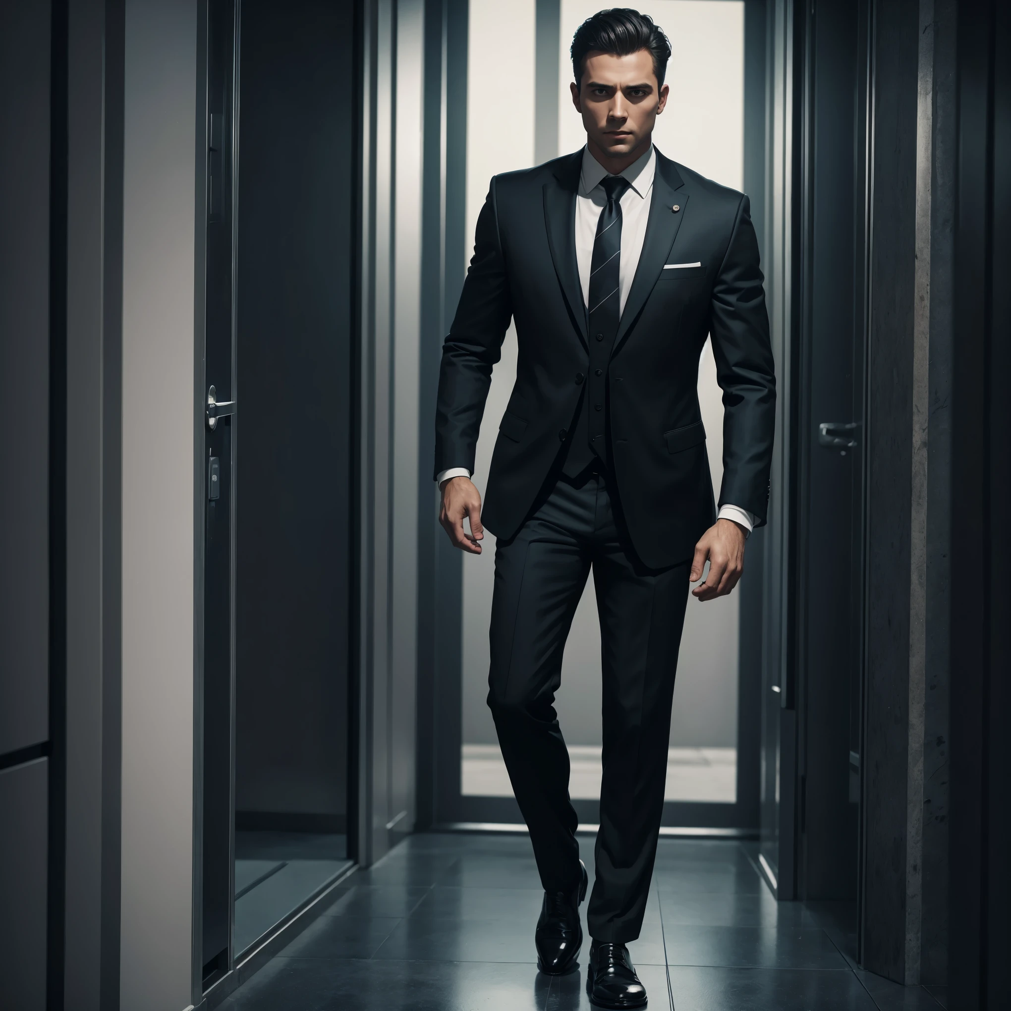 Image of just a man in a suit and tie, full body, cinematic, 8k