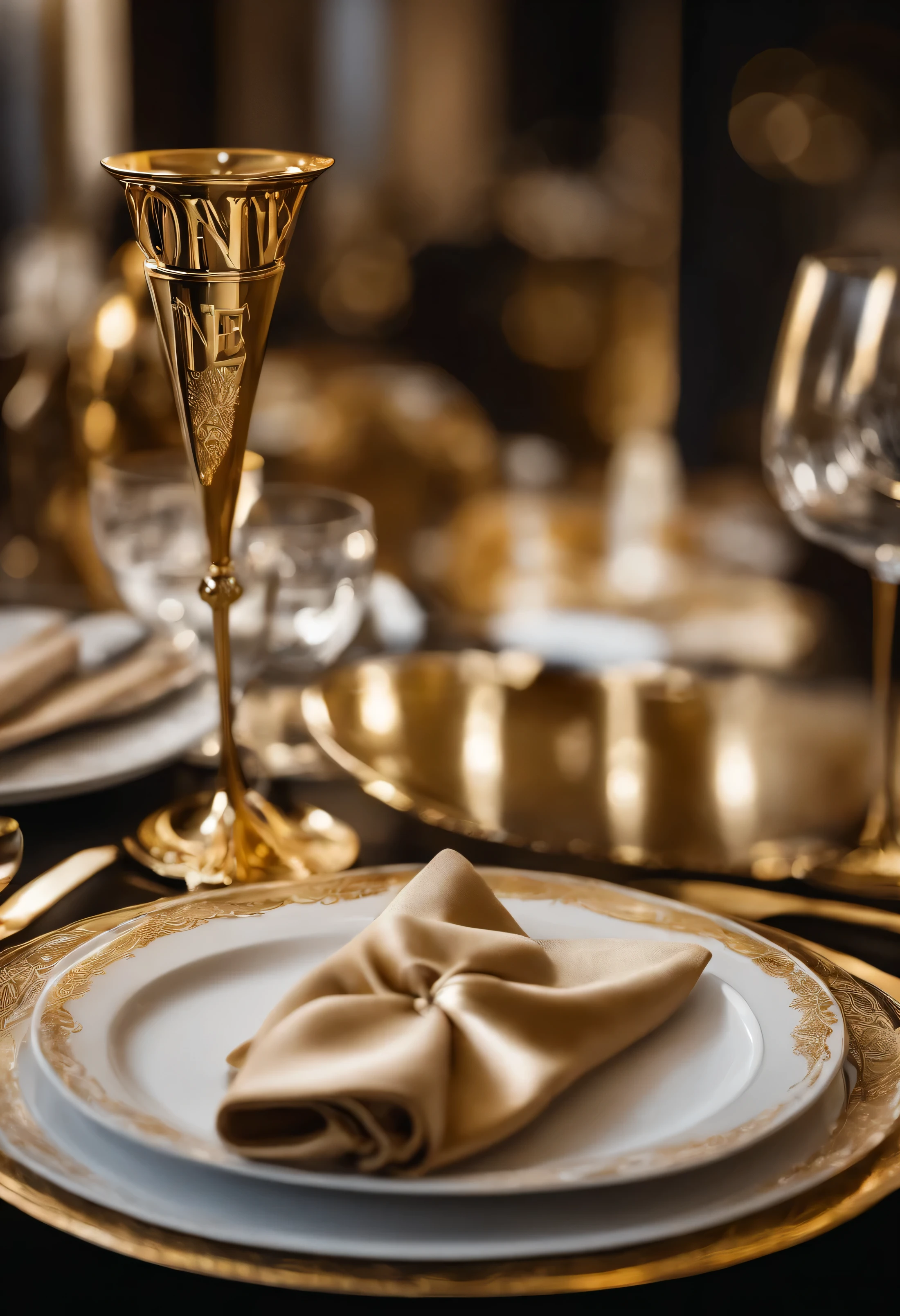
[Imagem de uma placa elegante com letras em fonte sofisticada, onde "jantar fino" is written in golden letters on a dark background. Abaixo do texto, there is a stylized icon of a crossed knife and fork, also in gold, symbolizing the refined culinary experience.]