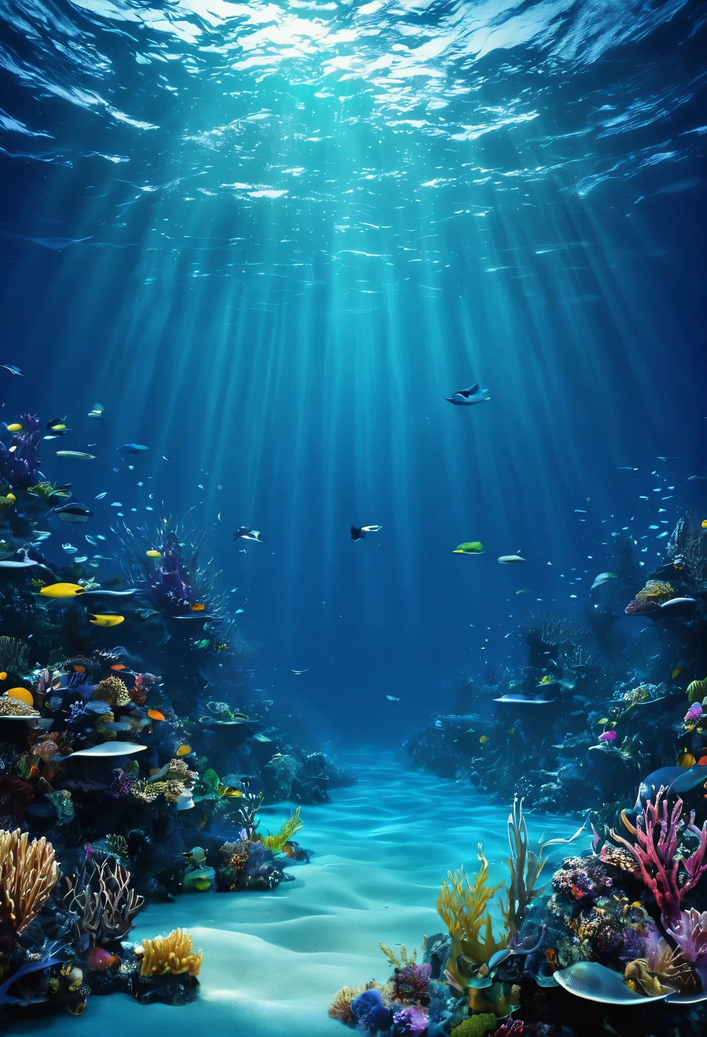 Create a picture that i use for any background and that background picture theme will be mysterious of deep sea