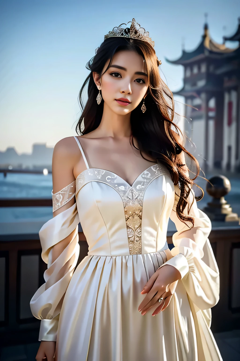 araffed woman in a wedding dress posing for a picture, intricate wlop, in style of wlop, wlop glossy skin, artwork in the style of guweiz, [ 4 k digital art ]!!, wlop and ross tran, ((a beautiful fantasy empress)), wlop : : 5, wlop |, inspired by WLOP