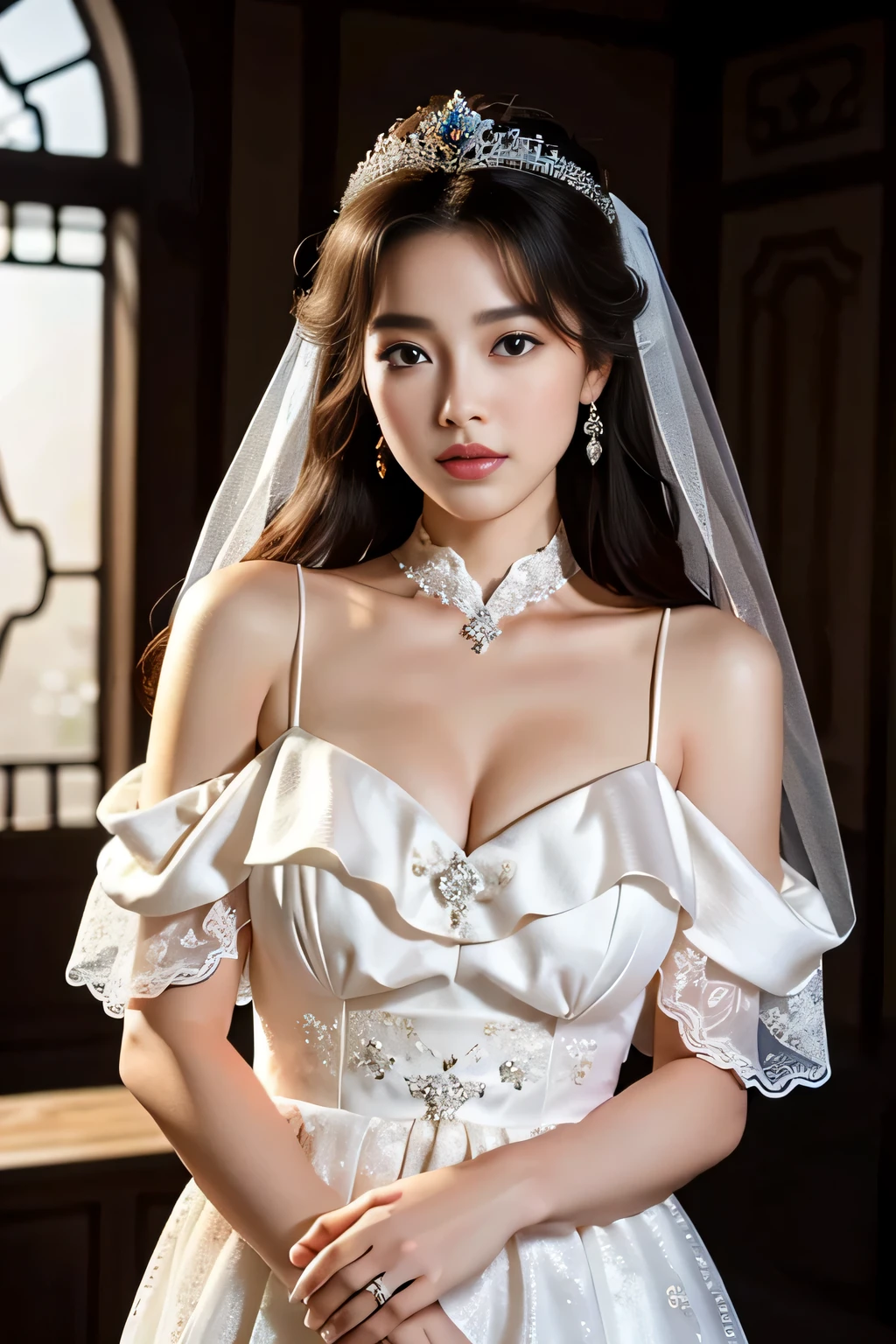 araffed woman in a wedding dress posing for a picture, intricate wlop, in style of wlop, wlop glossy skin, artwork in the style of guweiz, [ 4 k digital art ]!!, wlop and ross tran, ((a beautiful fantasy empress)), wlop : : 5, wlop |, inspired by WLOP