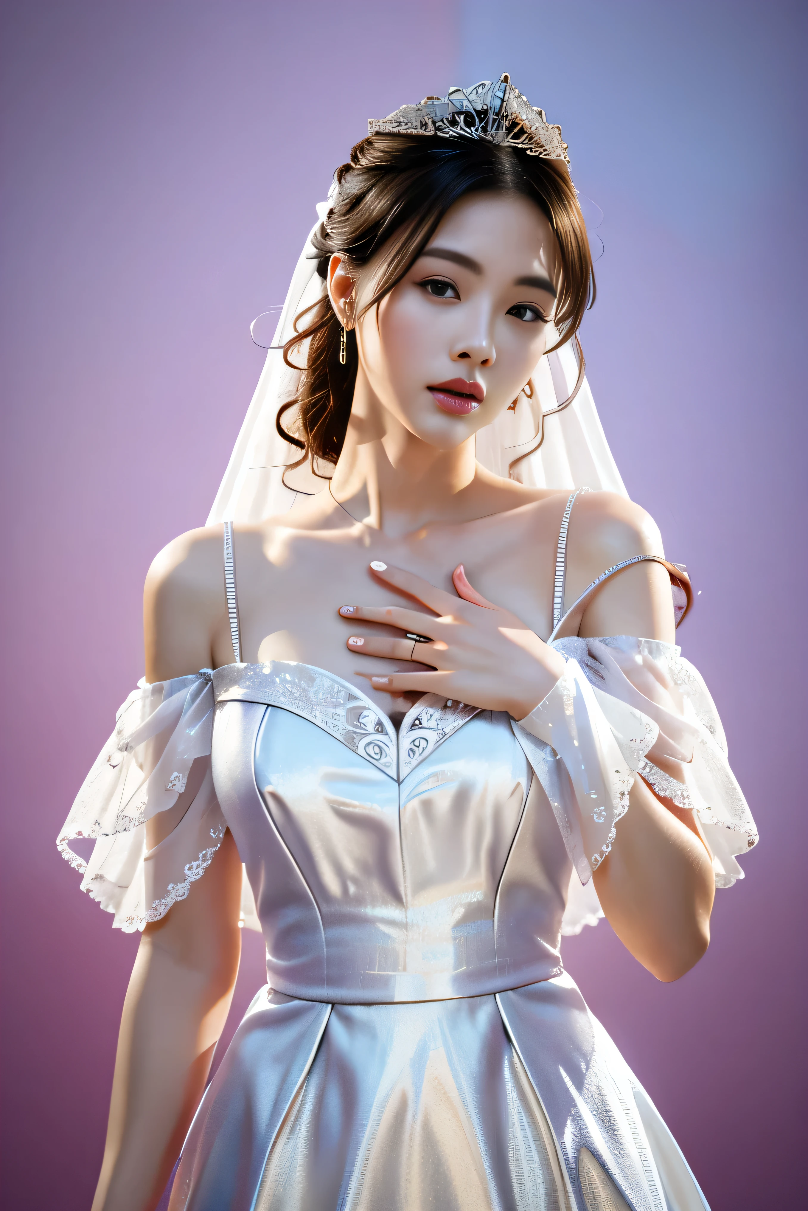 araffed woman in a wedding dress posing for a picture, intricate wlop, in style of wlop, wlop glossy skin, artwork in the style of guweiz, [ 4 k digital art ]!!, wlop and ross tran, ((a beautiful fantasy empress)), wlop : : 5, wlop |, inspired by WLOP