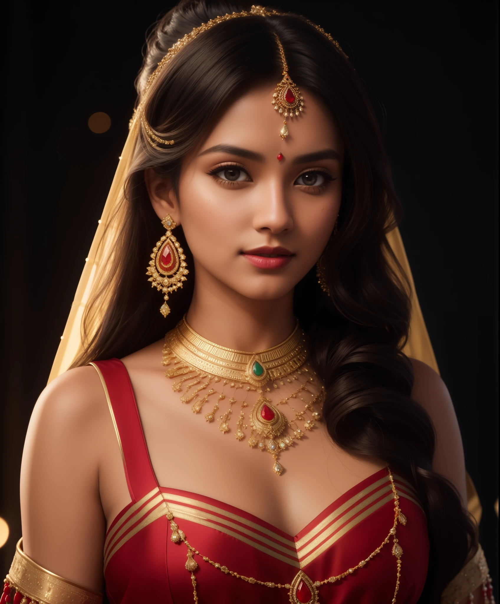 best quality, masterpiece, highres, indian hot dress,hair ornament,necklace, jewelry,Beautiful face,upon_body, tyndall effect,photorealistic, dark studio, rim lighting, two tone lighting,(high detailed skin:1.2), 8k uhd, dslr, soft lighting, high quality, volumetric lighting, candid, Photograph, high resolution, 4k, 8k, Bokeh,