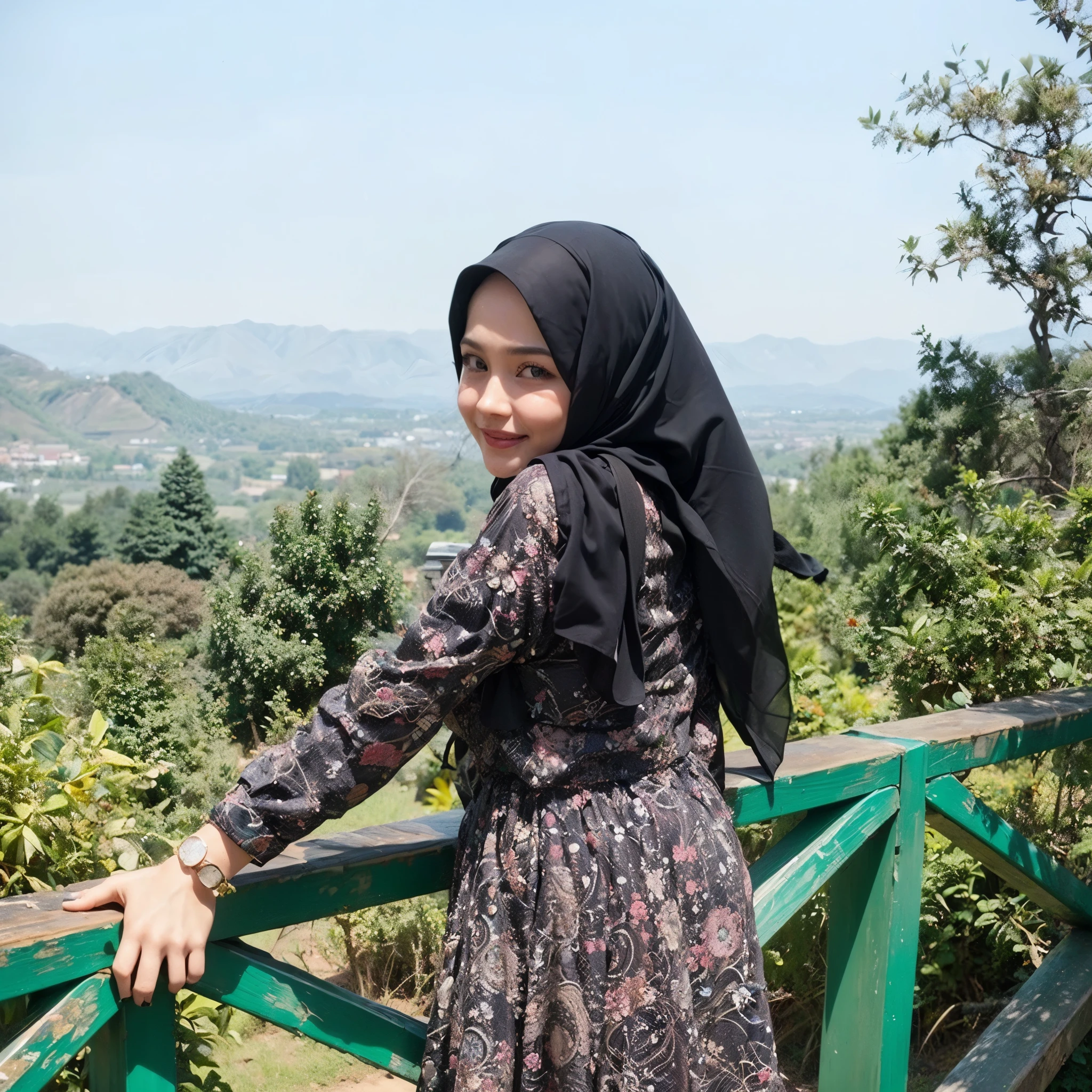 masterpiece, (ultra-high-definition portrait, vignet:1.4), Realistic, extremely detailed, CG unified, 8k, Clean lines, highly detailed, High-definition, raw color photos, she is smiling, Realistic portrait, Cinematic Light, Beautiful detailed, (1hijabgirl, indonesian:1.5), (165cm tall, big breasts with lips like she wants to kiss:1.5), Beautiful big breasts, breasts details, very tight, (Biggorgeous breast, Smiling:1.5), (Smiling, Big Breast:1.4), Close up of a girl in Beautiful clothes with errected nipple, biggorgeous breast, Soft smile, scarf, (Bombastic Side Eyes with curvaceous body:2), pose 4 of 1 6, Undress, No bra, (nipples that are clearly sticking out detail:1.2), Outdoors, high intricate detailed.