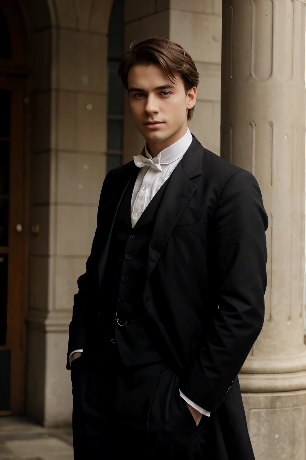 banker in his mid 20s from the victorian era