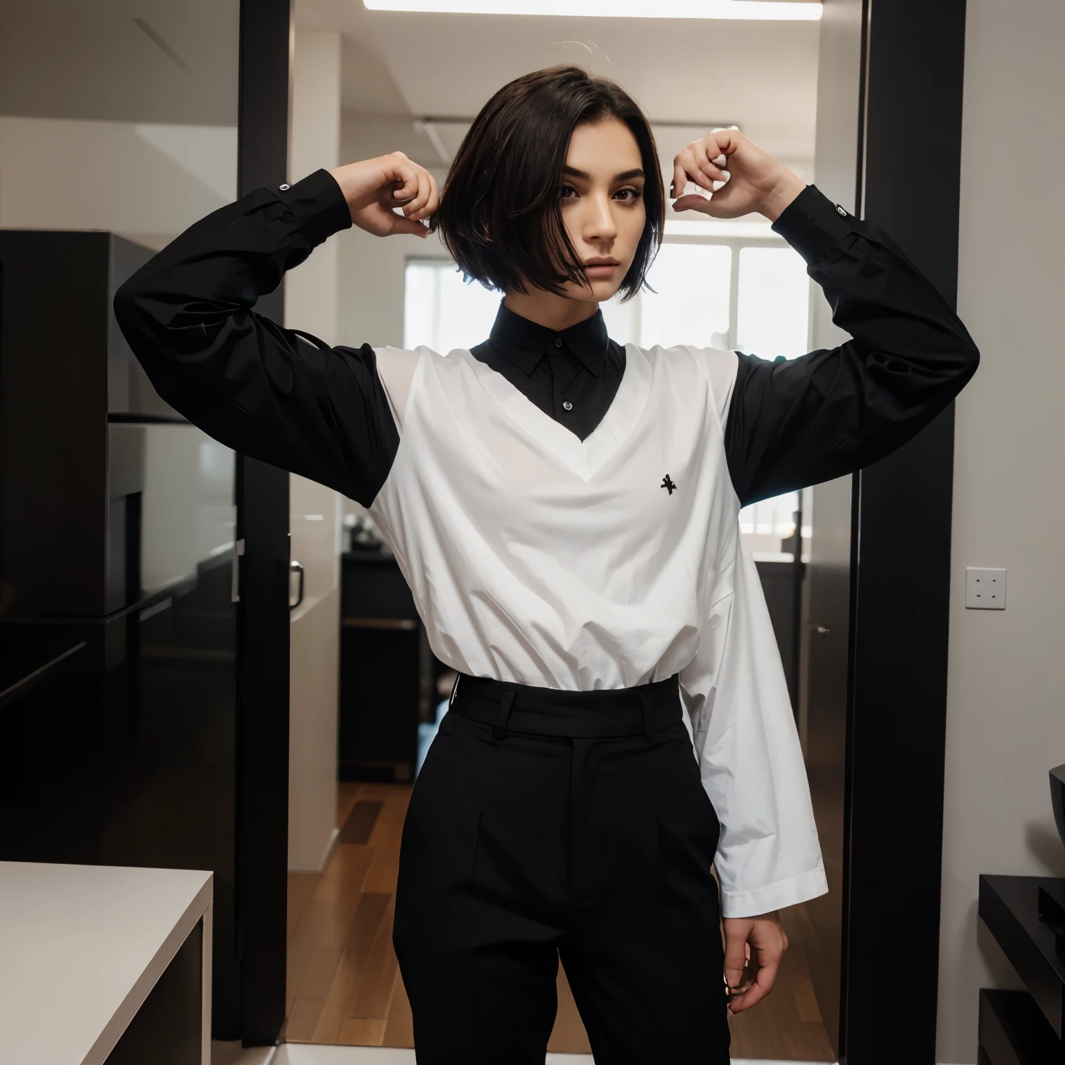 roblox homem, cabelo, rosto de homem, camisa de terno preto, black pants