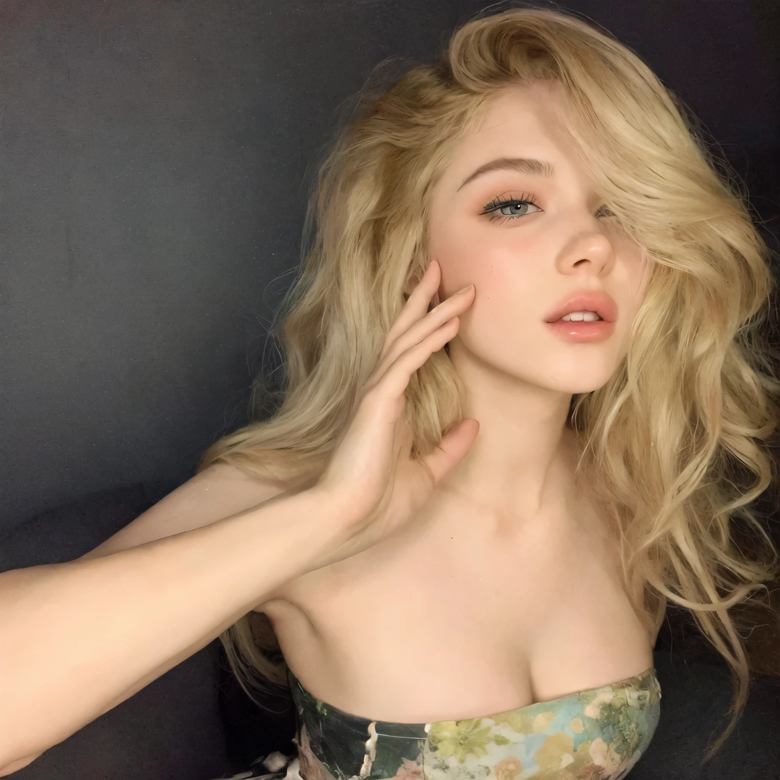 mujer rubia con el pelo largo y un vestido floral posando para una foto, pale skin curly blonde hair, ava max, beautiful Chica rubia, yelena belova, chica sexy with long blonde hair, una chica con cabello rubio, chica sexy, 2 4 year old female model, modelo de instagram, Chica rubia, 18 years, muchacha atractiva, pelo largo y rubio y ojos grandes