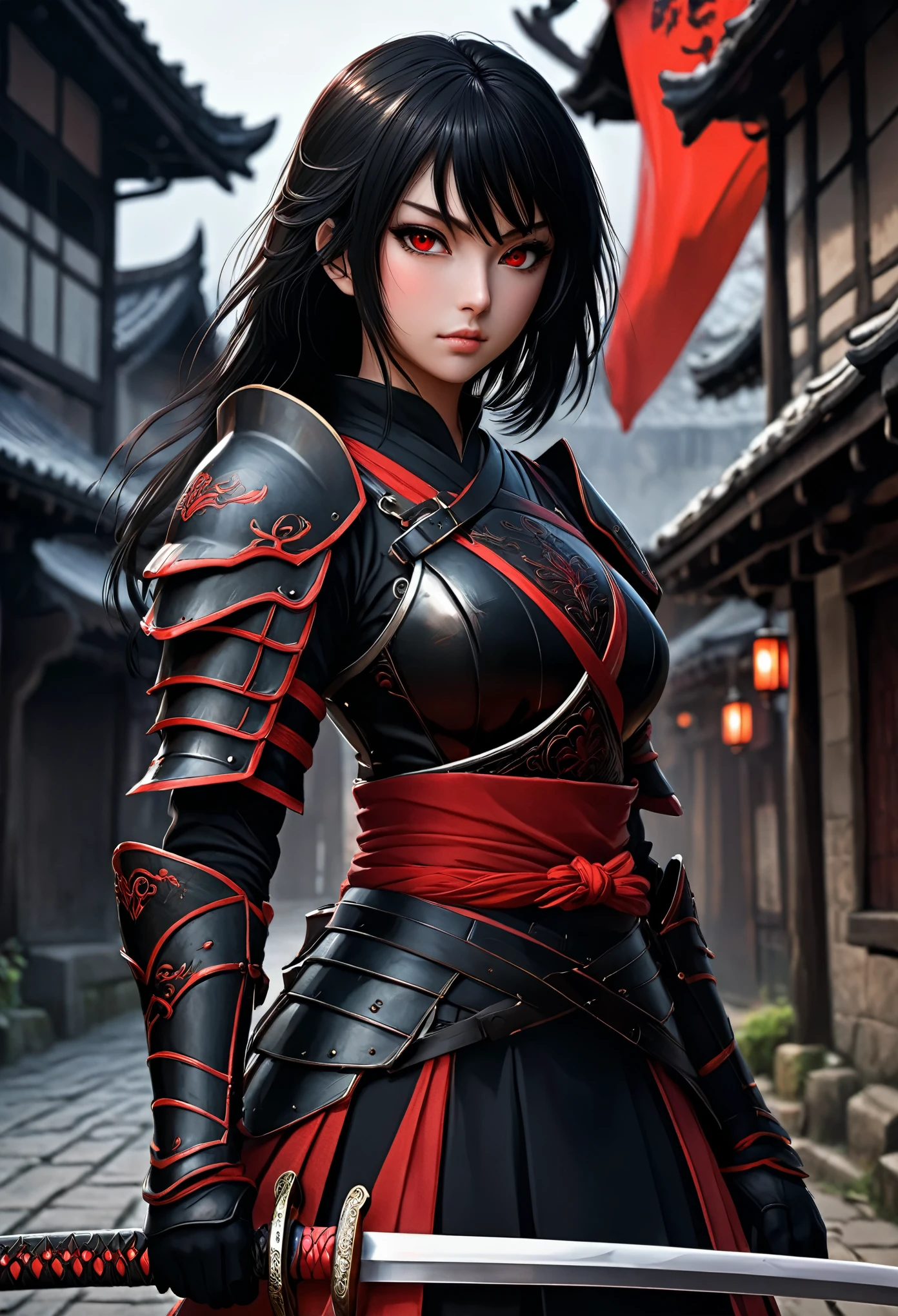 Imperial feudal Japanese anime scene at night, Ninja Scenario, telhados, olhar dos telhados, UHD, Luz do cenario perfeita, estilo anime, capa para facebook
