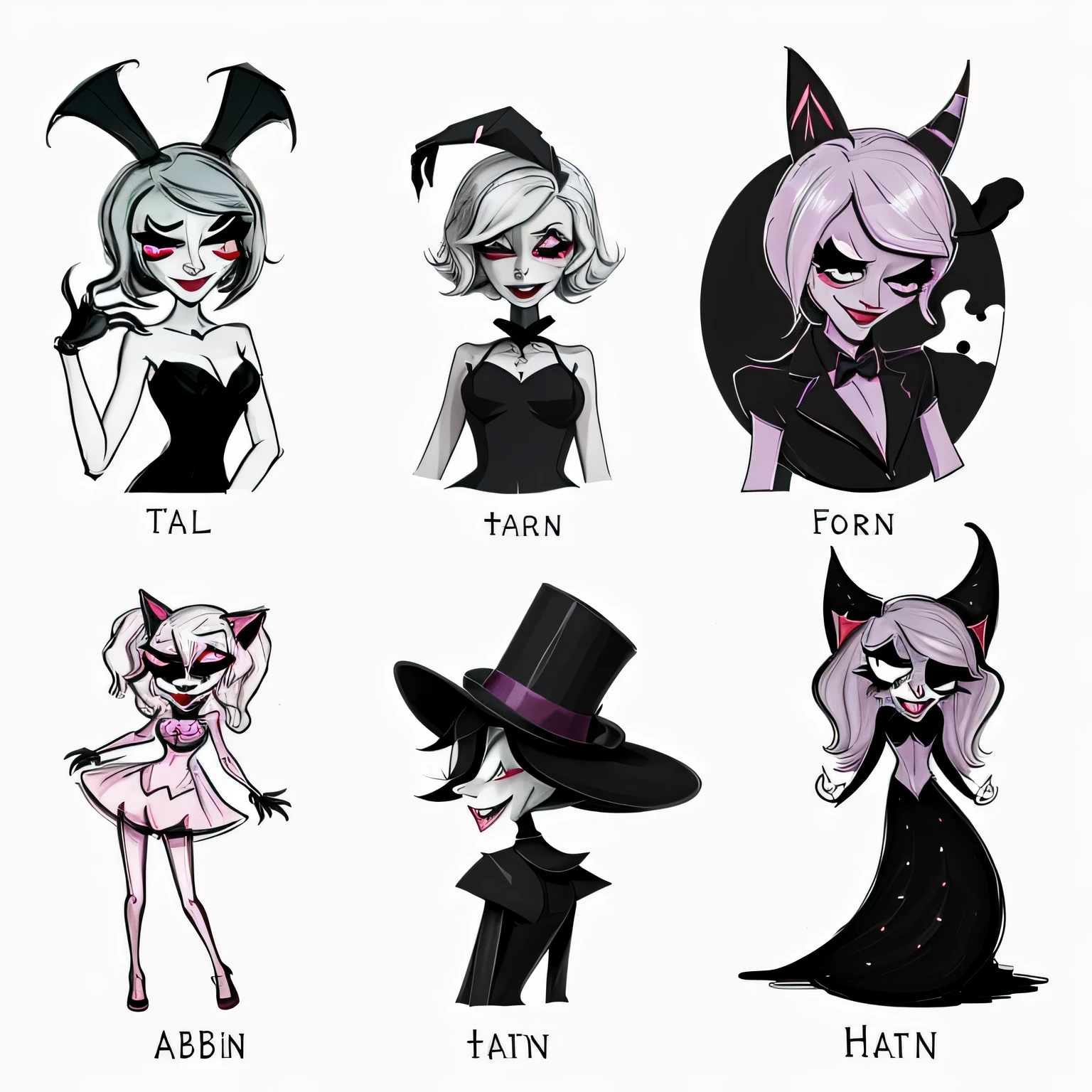 hazbin hotel style drawing references