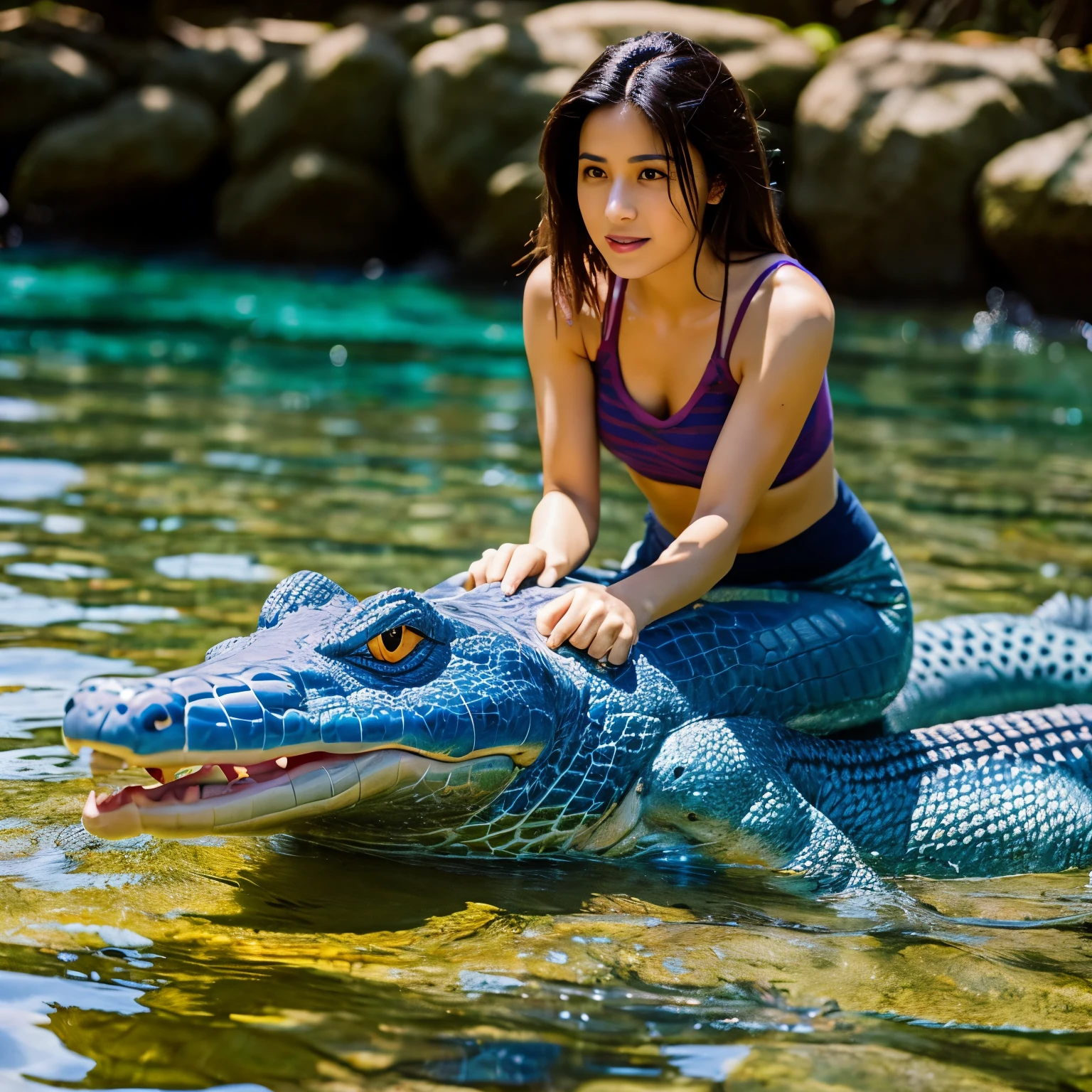 Mermaid engage in sexual intercourse with monster.