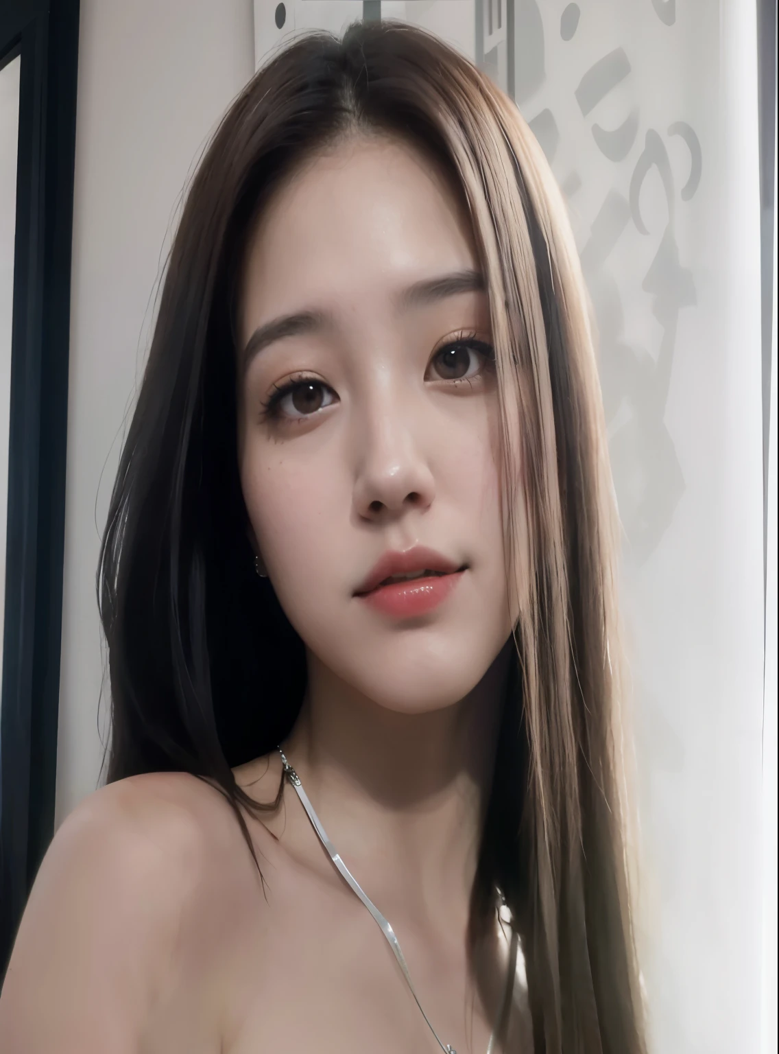 hay una mujer con el pelo largo posando para una foto, retrato suave 8 k, hermosa joven coreana, hermosa mujer surcoreana, muchacha coreana, Korean idol woman portrait, joven y adorable rostro coreano, retrato de jossi de blackpink, hermosa joven coreana, preciosa modelo china, [ arte digital 4k ]!!, inspirado en Jang Wonyoung