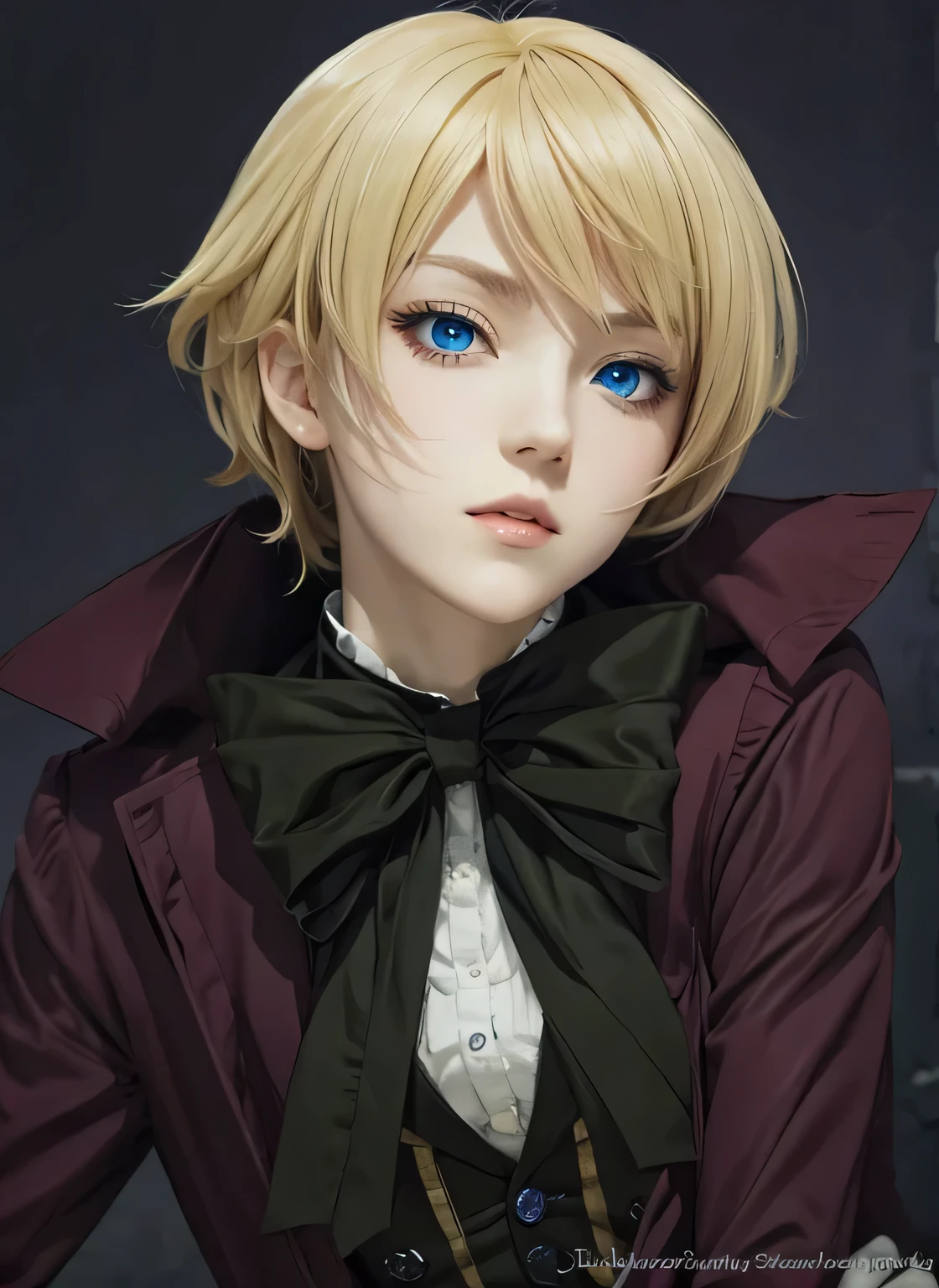 Alois trancy, blonde hair , blue eye