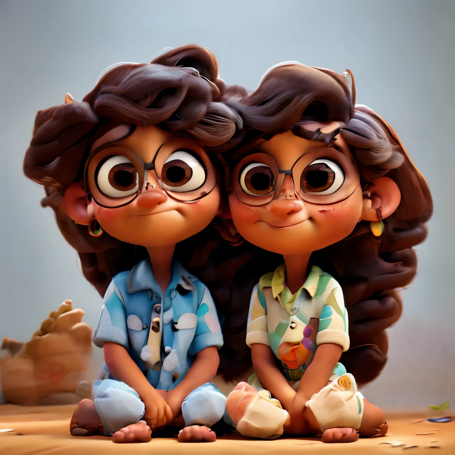 Disney Pixar-inspired movie poster with the title "(dois loucos na gringa)" (um canguru e uma coala). The scene should serve a Pixar-like artistic style with a focus on the characters' expressions, vibrant colors, Detailed lines and textures and features of your animations