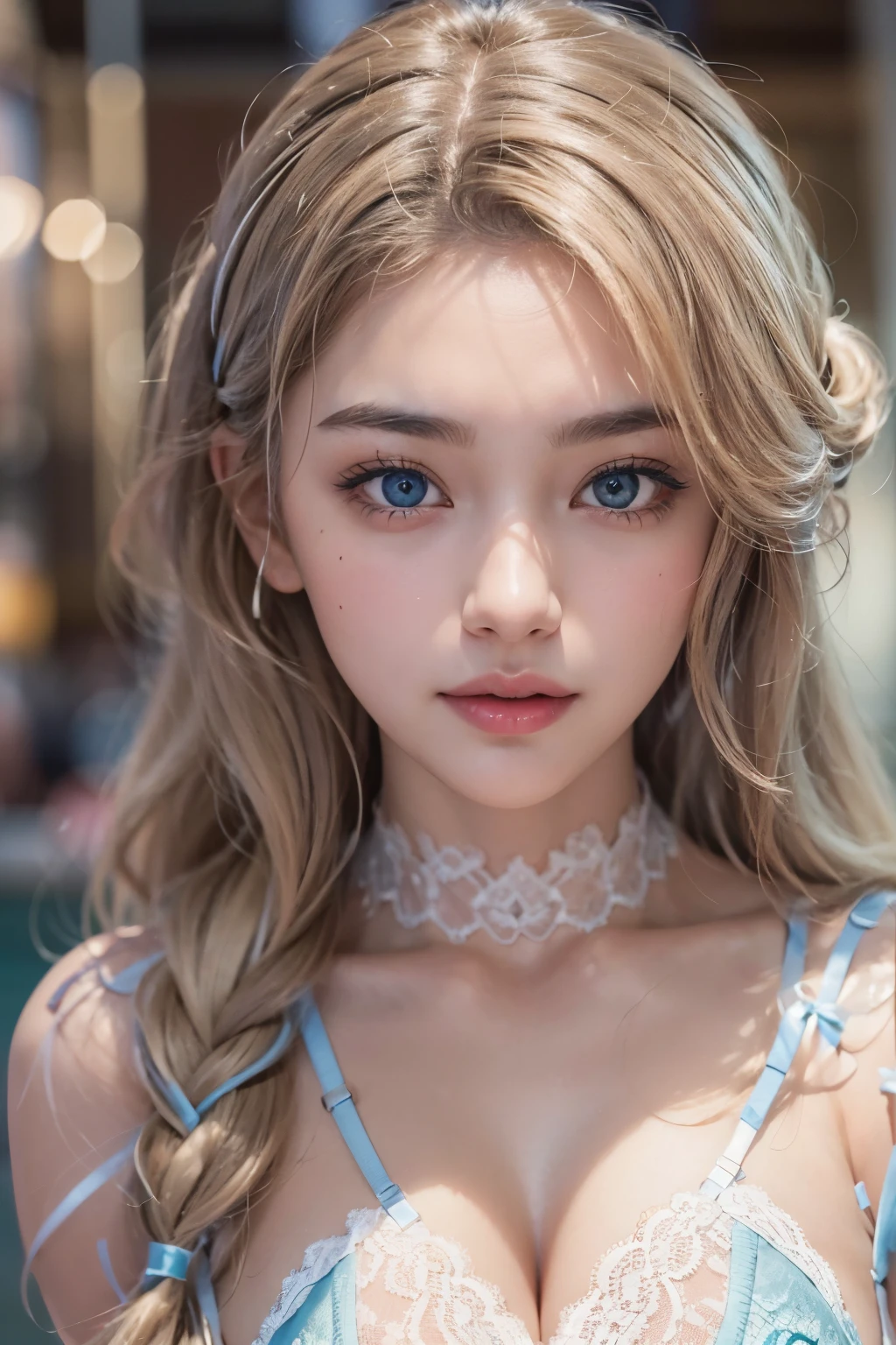 1woman, (Ultra realistic, high res), (highly detailed eyes, highly detailed hair, highly detailed face, highly detailed plump lips), (off shoulder with open ), breasts body, caute smile, (best quality:1.4), Raw photo, (realistic, photo-realistic:1.37), professional photography, cinematic light, (fine face: 1.2),fashion model 20 years old, cute, [[[[pure eyes]]]], [[[[closeup]]]], [[[[chest]]]], [[[[neck]]]], [[[[shoulders]]]], perfect eyes, perfect iris, perfect lips, perfect teeth, perfect skin, soft front light, glow, HDR, (muted colors:1.2), Retrato da mulher、white skin、((cabelo Castanho ondas suaves)) Best Blanco Romantico、8k resolution、Frente Illuminada、アメリカの女の子のPortrait、solo、20-year-old、beautiful face、Upper body、medium side cut、beautiful black hair、beautiful little face woman, solo,　black theme,　look at the audience,one woman, It&#39;s real, Wolfsan-6500-V1.3, anime、animeスタイル、beautiful diamond eyes、20 year old american girl、braided hair、swimsuit、portrait beautiful detailed woman, very detailedな青い顔, Reality, beautiful narrow blue eyes, huge file size, Super detailed, High resolution, very detailed, highest quality, masterpiece, An illustration, very detailed, ticker, Unite, 8K painting wallpaper, fine, fine details, masterpiece, highest quality, Hvery detailed ticker uniform 8K wallpaper, face light movie lighting、cuteブラウス, dark background, oil, masterpiece, diffused soft film lighting, Portrait, highest quality (perfect face:1.4),stunning girl pictures,(8K and、photorealistic:1.25) 、(lip gloss、eyelashes、shiny face、shiny skin、highest quality、超High resolution、Depth of the bounds written、chromatic aberration、caustic road lighting、natural shading、sexy 1girl, Exmely cute, Amazing face and eyes, (Beautiful lovely smile), (extremely detailed beautiful face), bright and shiny lips, (cute bikini:1.3), (very elaborate lace bra:1.5), smooth skin, super beautiful, attractive, (Best Quality:1.4), (hyper quality), (Ultra-detailed), (hyper-realistic, Photorealsitic:1.37), Authentic skin texture, complex details, extremely detailed CG unified 8k wallpaper, RAW Photos, professional photograpy, Cinematic lighting, coast, sea, palm trees,masterpiece, best quality, high quality, High definition, High quality texture, High quality shadow, high detail, beautiful detailed, finely detailed, extremely detailed cg, detailed texture, a realistic representation of the face, realistic, colorful, delicate, Cinematic Light, sidelighting, Lens Flare, Ray tracing, sharp focus, (intrica