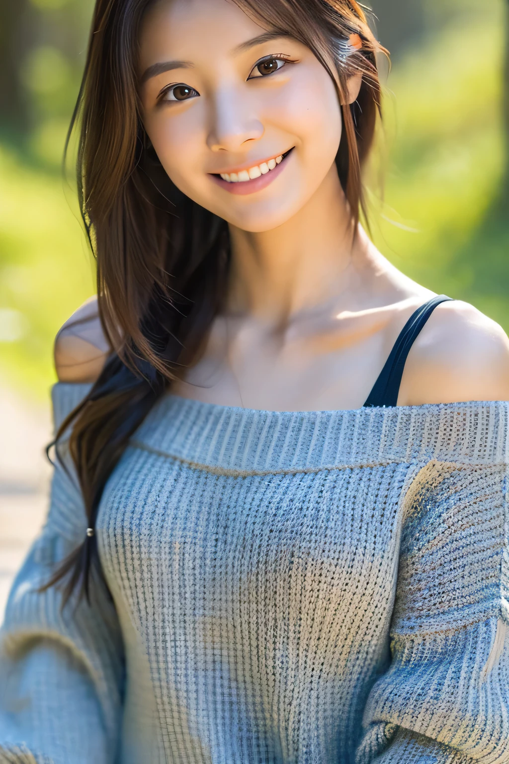 masterpiece, highest quality, Photoreal, Super detailed, finely, High resolution, 8k wallpaper, Professional, Advanced level of detail, Female college student watching soccer, Slender Japan woman, ((facing the front)), detailed clavicle, Medium chest、perfect face, medium long hair, soccer uniform、shorts、gentle smile
