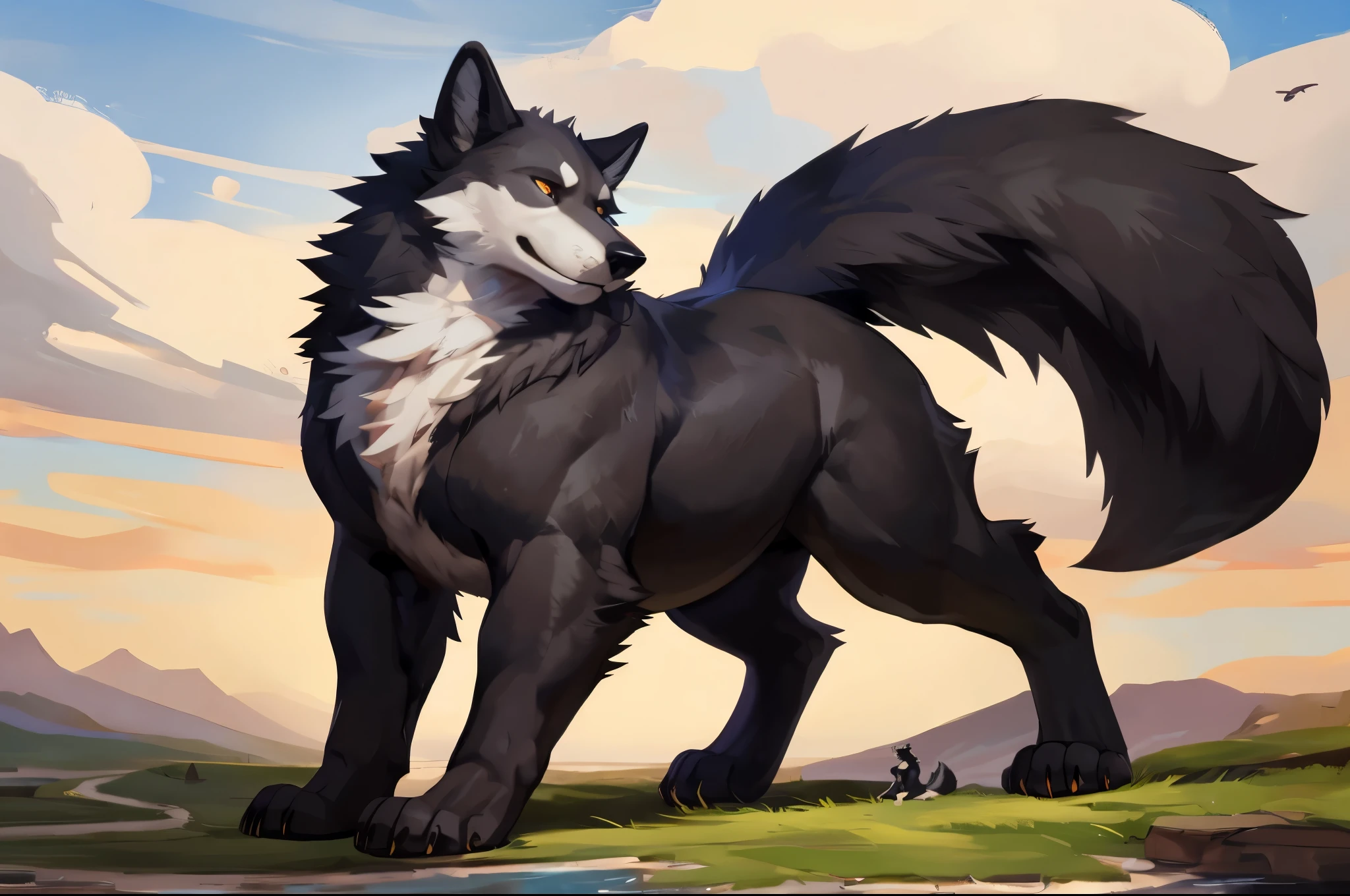 4k ultra quality, 4k full body view,(ultra high detailed body),strong wolf, detailed body,by mystikfox61, by glitter trap boy,feral paws, by bebebebebe,by morethreedee, by seibear,(thick thigh),(chubby thigh),thicc thigh,thick legs,chubby legs,thicc legs,massive butt,enomorous thigh,massive thigh,massive legs,thick lower legs,wide legs,(detailed thigh),(wide thigh),fluffy belly,hyper belly,sharp nails,((sfw)),(ultra detailed face),detailed eyes,big tail,fluffy tail,(detailed tail),enomorous tail,bigger tail,huge tail,volumetric light,muscle legs,big paws,(thick paws),fluffy paws,furry paws,enomorous paws,(animal focus), beast,standing,(bigger lower body),strong lower body,(long legs),front view,macro,giga,master works, super fine, 4k resolution, high quality,high picture detail,dark fantasy,illusory engine, Masterpiece,dire wolf,feral body,muscular feral,too tired,faint lighting