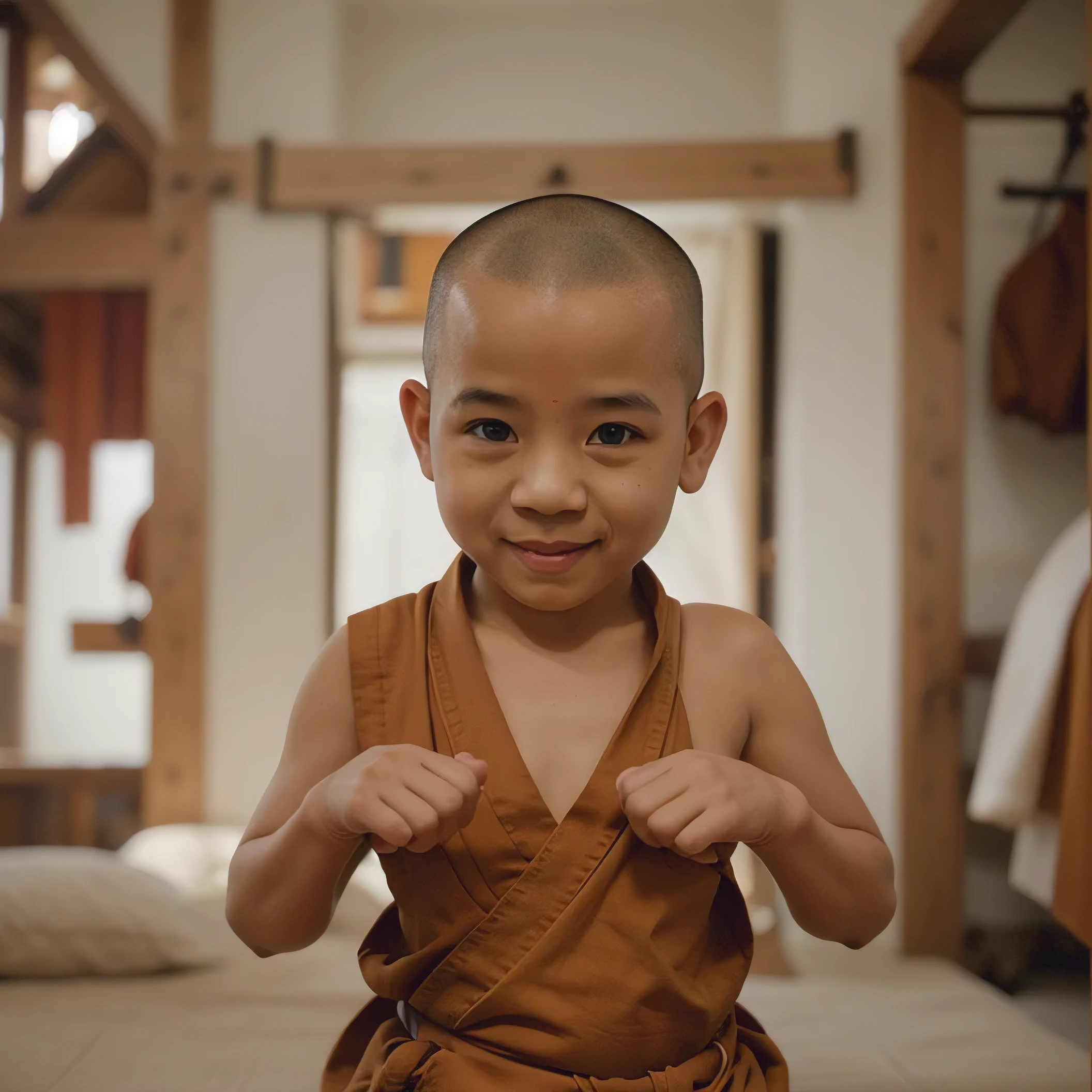 Little cute monk image