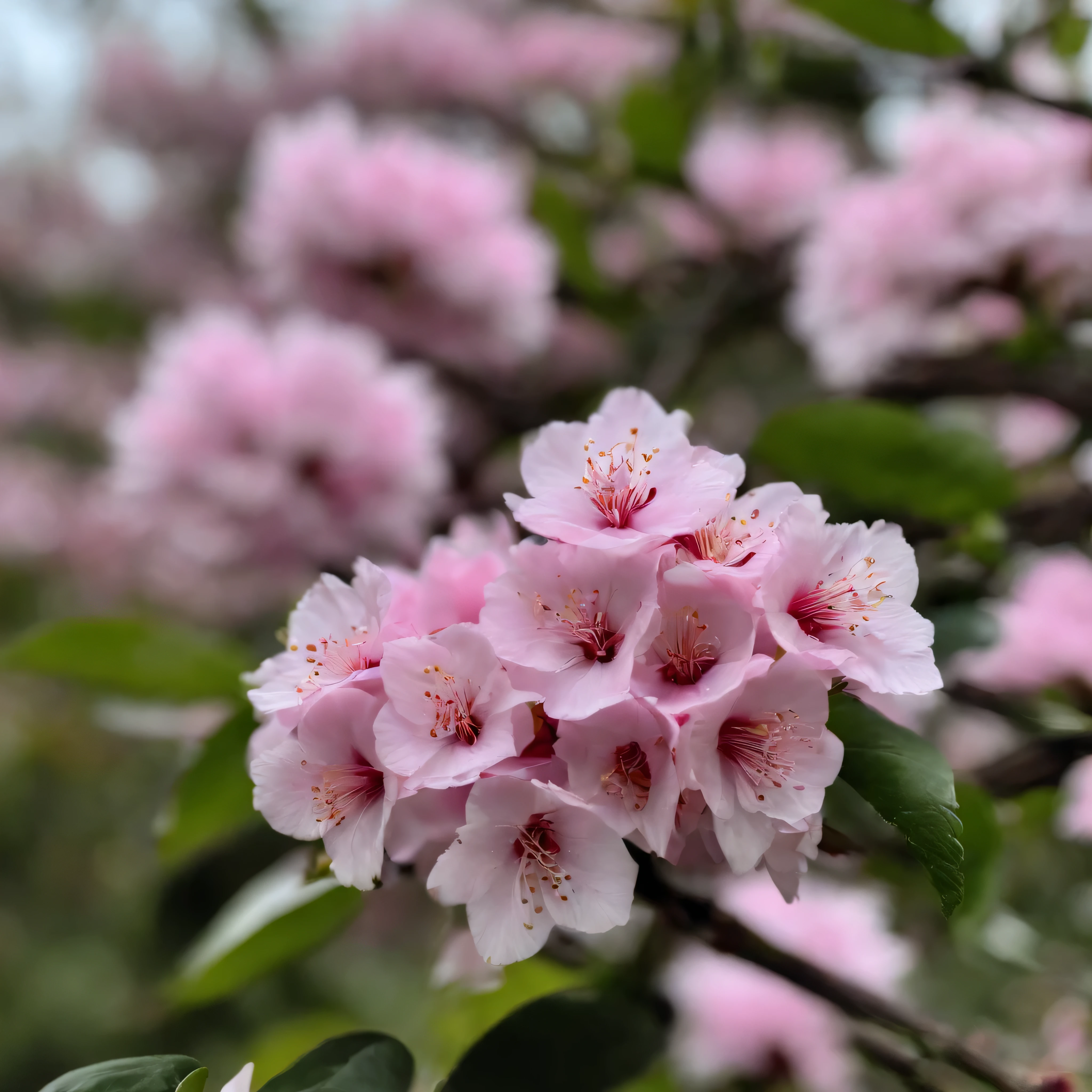 Flores de cerejeira em close perfeito