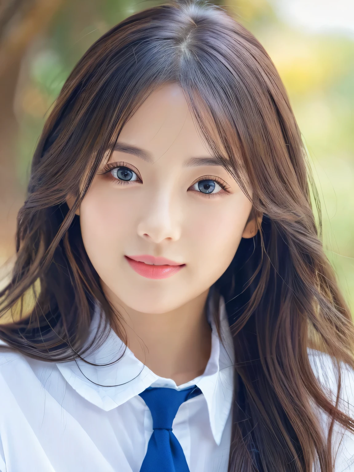(((32ｋ,high details,high detail、masterpiece,attention to detail,alone))),Raw photo & realistic atmosphere,beautiful dark blue eyes,detailed mouth,glossy lips,thin eyebrows,fine eyes、Soft white skin that shines in every detail、sheの深い黒色の目はとても美しいです,lip details、very beautiful face,very well-shaped face、lifelike face,shining beautiful lips,beautiful eyebrows,infinite reality, Realistic 若手idol sculpture,she&#39;she&#39;she&#39;she&#39;she&#39;she&#39;she&#39;s a very cute woman , idol sculpture, 若手idol sculpture, とても美しくてかわいい22 year old beauty,incredibly beautiful and classy，22 year old beauty,natural soft light,（shiny hair,,Beautiful and kind eyes：1.5）,gentle smile,well-shaped chest,medium long hair,tie hair,beautiful posture,no makeup,think ahead，whole body，Ocean，
