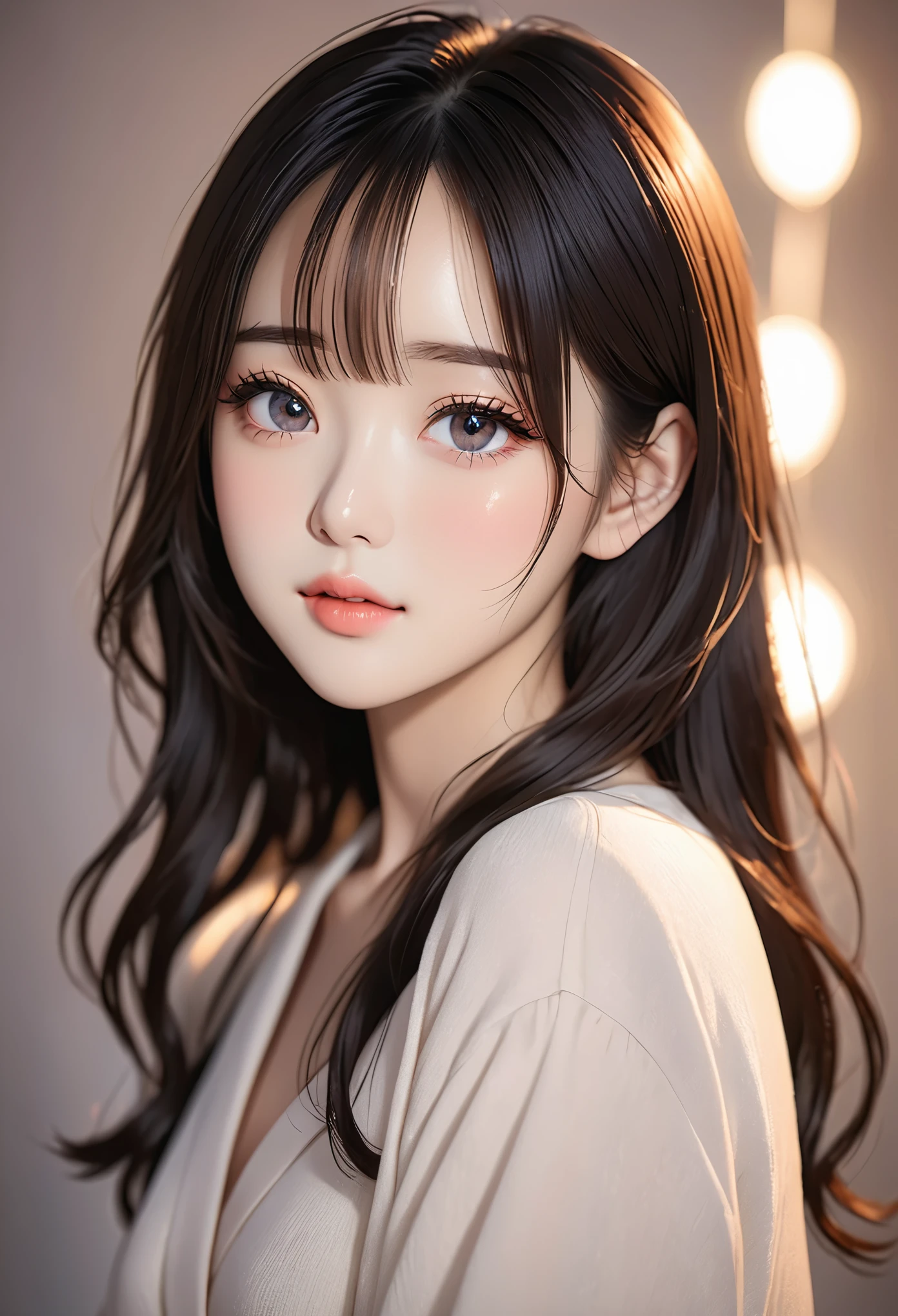 top quality, actual, Very delicate and beautiful, original photo, professional lighting, face lighting, depth of field, single focus, whole body, 1 female, (Pure love face_v1: 0.33), (ulzzang-6500: 0.33),