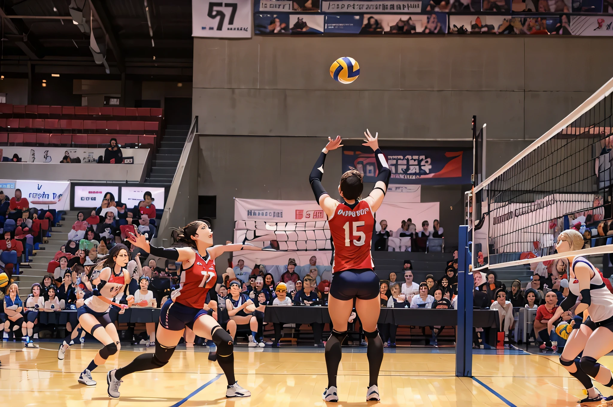 (volleyball), incandescent lamp, Gym, illumination, hot air, decided to fight,
