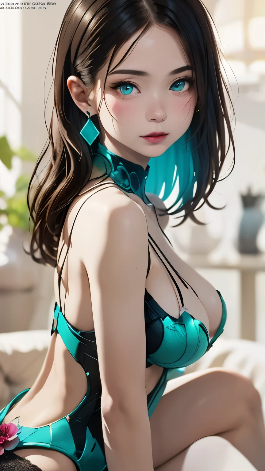 (Professional full-body photos in high-definition RAW color), highest quality, masterpiece, surreal pictures, very delicate and beautiful, very detailed, Super detailed, beautiful detailed girl, very detailed eyes and face, detailed and beautiful eyes, very detailed CG unity 8k wallpaper, wonderful, incredibly absurdres, huge file size, High resolution, detailed light, cinematic lighting, Lens flare, Light leakage, sunlight, shine, beautiful delicate shine, organic cyborg, white plastic, diffused lighting, fantasy, Complex, elegant, very detailed, lively, realistic, digital painting, artステーション, figure, コンセプトart, Smooth, sharp focus, very detailed magazine cover-style digital painting, (magazine cover-style figure of a fashionable woman in a vibrant outfit), abs, adding a touch of fantasy to the scene, Cover text should be bold and attention-grabbing, Magazine title and catchy headline, The overall style should be modern and trendy, with a focus on fashion and lively, helvetica-bold, portrait, time doesn't exist、A place where everything stops in an instant, Maybin, average length, athletic, heart shaped face, tanned skin, chestnut hair, turquoise eyes, long nose, swollen lips, jaw recession, shoulder length hair, wavy hair, Wavy Bob, Breast augmentation, cuff earrings, fuchsia, Light lipstick, baroque oil painting, art:gaspar no, (Canon 5D Mark IV、Photographed with Canon 70-200mm lens & 2x teleconverter, 1/800th round, f/10, ISO1600), Dark studio, (rim lighting,:1.4) two-tone lighting, red hue, octane number, unrealistic, It's dim, discreet key, to8 contrast style