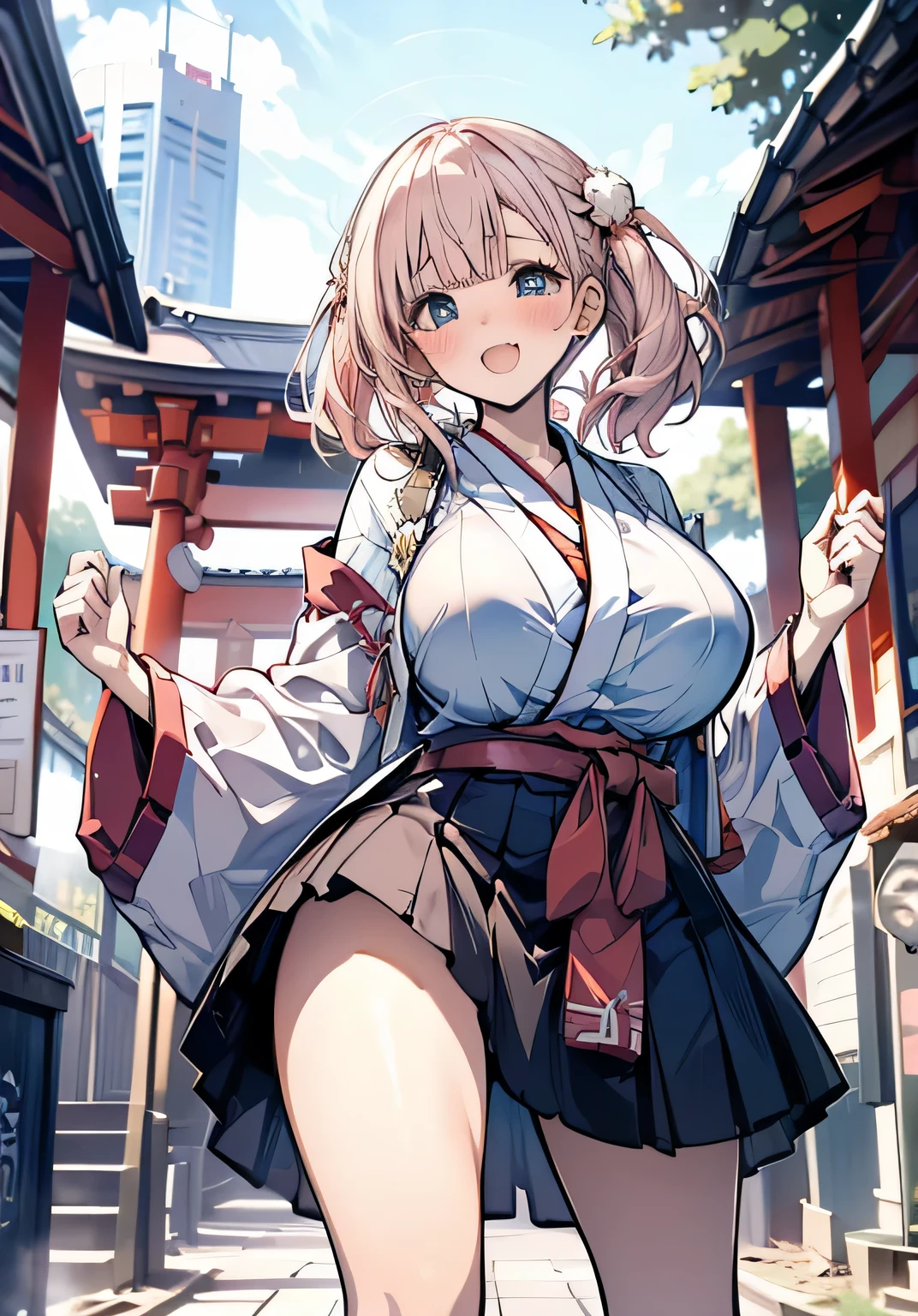 (super detailed, realistic),super Sonico in a kimono,exquisite details on the kimono,beautifully patterned kimono,pale pink cherry blossom kimono,rose gold obi,ornate gold trim,traditional Japanese lantern festival,soft glowing lanterns illuminating the scene,vibrant colors of lanterns casting a warm glow,fireflies floating in the air,peaceful and serene ambiance,lush green surroundings,delicate cherry blossom petals falling gently,sakura trees lining the festival grounds,golden hour lighting creating a magical atmosphere,the sound of traditional Japanese music filling the air,sonico carrying a small fan in her hand,beautifully hand-painted face makeup,vivid red lipstick,big sparkling eyes,loose flowing hair with a cute bow,innocent and cheerful expression,sakura-themed hair accessories,adorable cat ears poking out from the top of her head+,Confidently walking through the festival,admiring the lanterns and enjoying the festive atmosphere,glowing lanterns mirroring on the surface of a calm pond,reflections shimmering and creating a dreamlike scene,soft breeze gently rustling the leaves of the trees,creating a sense of tranquility,Super Sonico standing at the entrance of the festival,excitement in her eyes as she awaits the night's festivities to begin. She has big nude boobs and big nipples that she is showing off. her eyes are very detailed and even with a deep brown color.