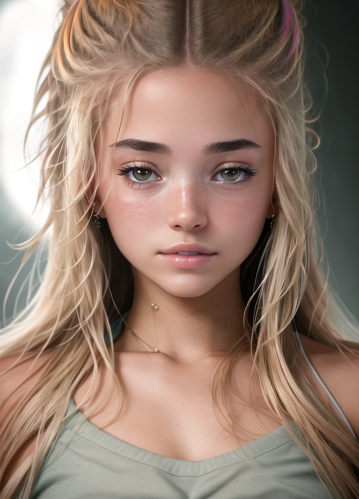 portrait of Olivia Dunne, epic (photo, studio lighting, hard light, sony a7, 50 mm, matte skin, pores, colors, hyperdetailed, hyperrealistic),