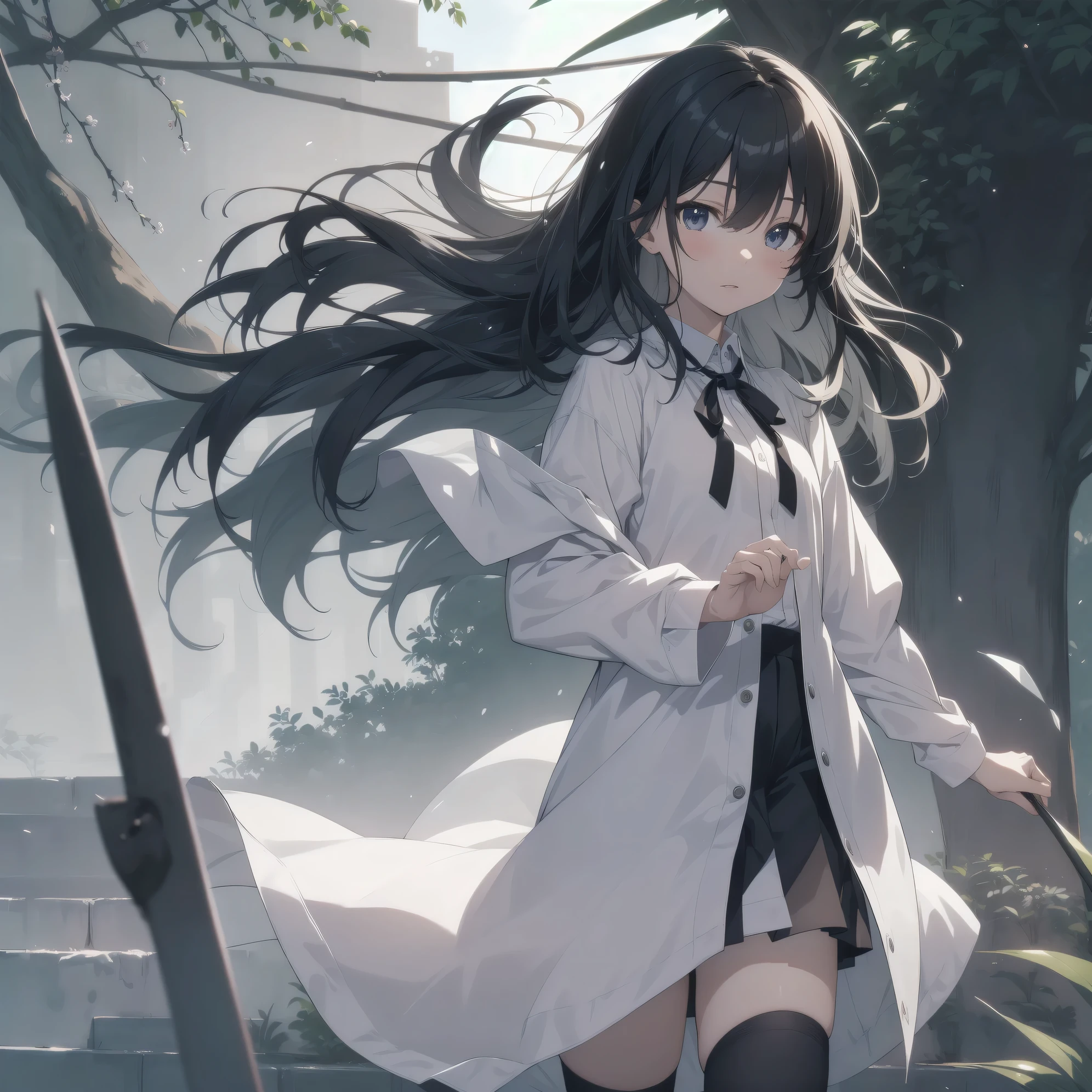 Super Absurd - Top Quality from the God of Art, Super detailed, High resolution, anime moe art style, cute girl portrait, best anime 8K konachan wallpaper, Pixiv contest winners, perfect anatomy,break, (眠そうにalone学校へ行く女の子を描いてください. )break,1 girl, (alone,little woman, :1.3),All limbs, full finger,, The charm of an immature body, (very short hair), shortcut, flat chest, , small ass, between legs, small black eyes, detailed and beautiful eyes, Well-proportioned iris and pupils, expressive eyes, High resolutionの詳細な髪, yawn, neck ribbon, shirt, collared shirt, skirt, pleated skirt, , (detailed lighting), (detailed background), On the way to school. break,super dense skin, Best cinematic lighting powered by famous artist, 8K,Beauty Illustration,photoshop_(Moderate),Absurd Hi-Res,UHD,rough skin,break,((artist:kantoku)), artist:dark black,artist:shinkai makoto,artist:sekiya asami,artist:Fujiyama,
