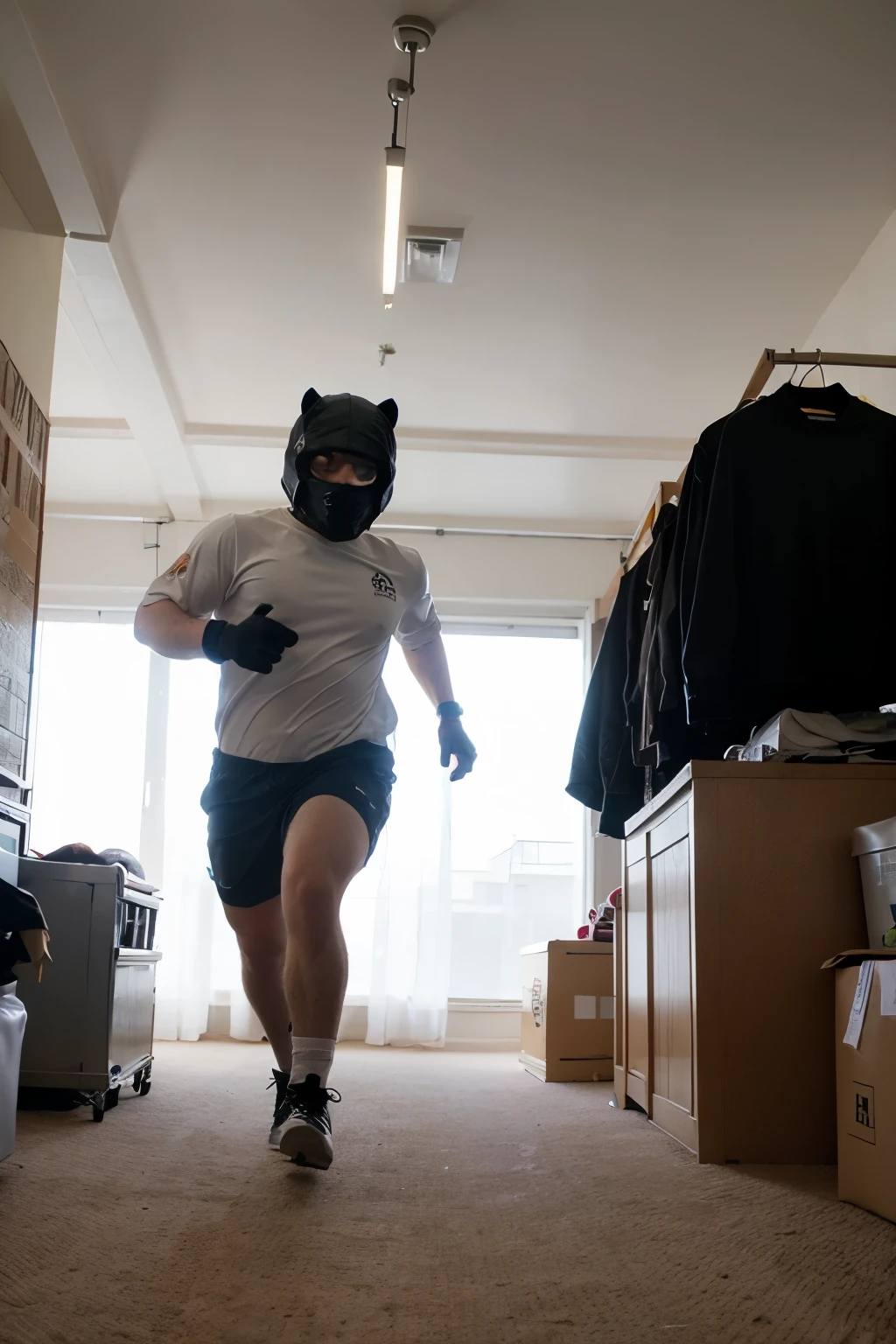 un personaje de roblox corriendo de un mounstro por las backrooms