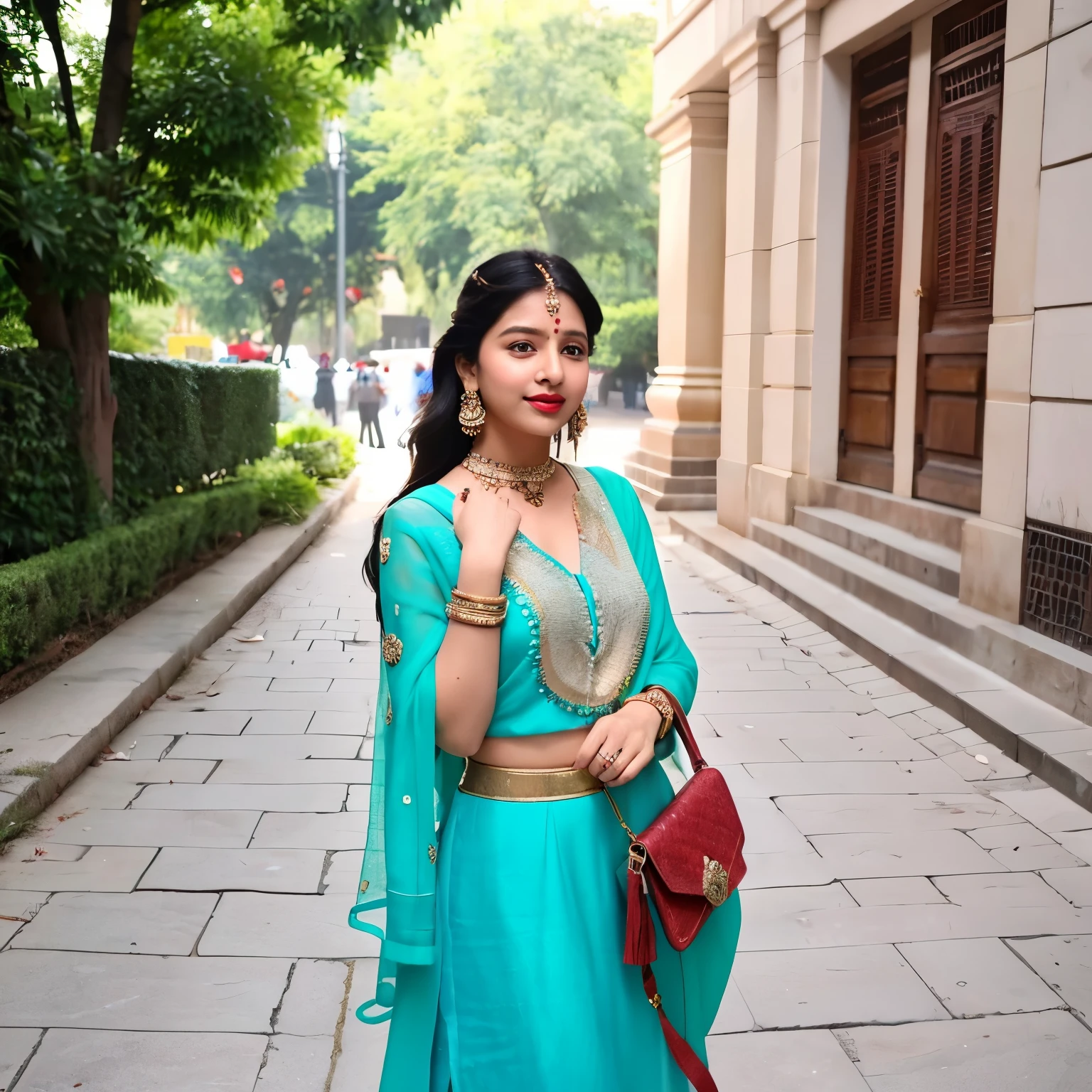 "Imagine an AI influencer named Ria who is a virtual fashionista showcasing the latest trends in Indian fashion. Ria's digital avatar is designed to embody the essence of traditional Indian attire with a modern twist. As Ria navigates the world of social media, she provides her followers with styling tips, outfit inspirations, and promotes emerging Indian designers and sustainable fashion practices. How does Ria use her platform to celebrate the rich cultural heritage of Indian fashion while also staying relevant in the ever-evolving digital landscape?"