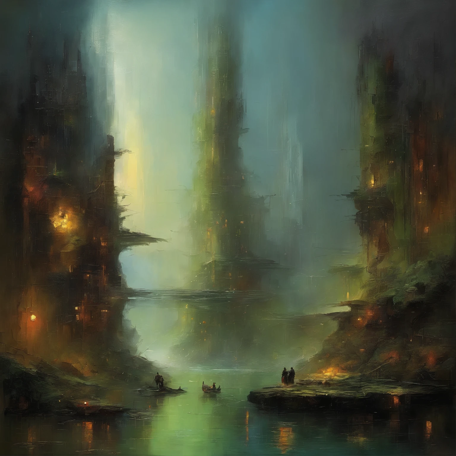 Futuristic spatial structure、territory、Appleseed、Shirou Masamune、Futuristic cities、blade runner、Replicant、rain、Moisture、The fog gathers、haze、tower、Tyrell Corporation、moss、mirror、Photovoltaic power generation