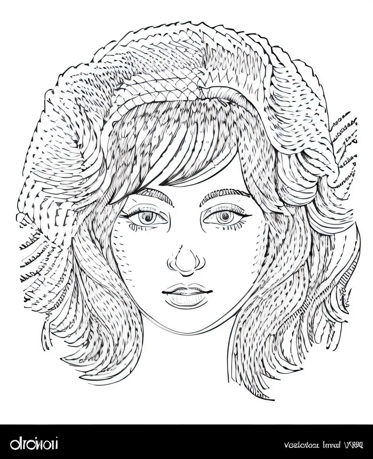 a black and white portait, wilde surfer girl, vector line - art style, illustration black outlining, illustration line art style, thick vector line art, line art portrait, exquisite line art, line art illustration, in style of digital illustration, vector line art, outlined art, vector style drawing, bold line art, glowwave girl portrait, thin line art